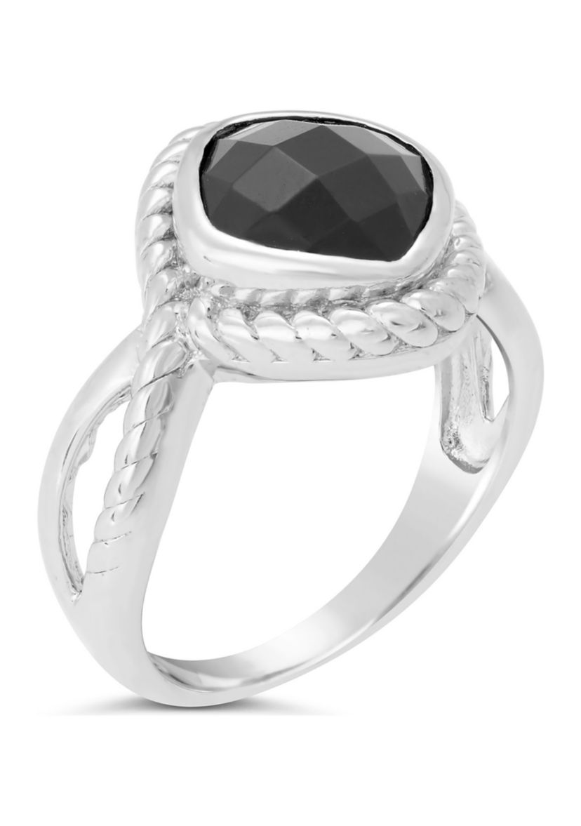 2 1/5 ct. t.w. Black Onyx Ring in Sterling Silver