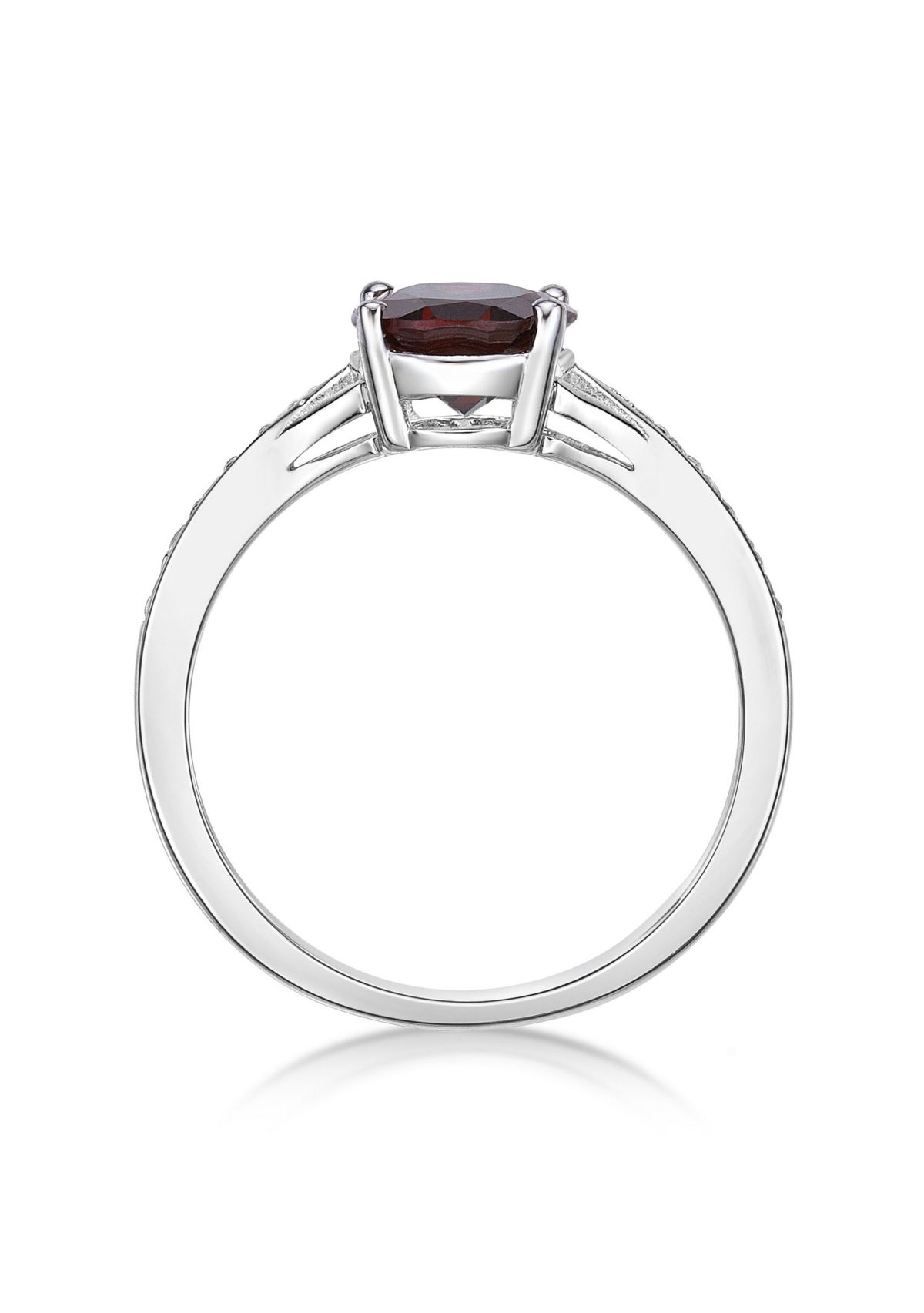 2.1 ct. t.w. Garnet and White Topaz Accent Ring in Sterling Silver