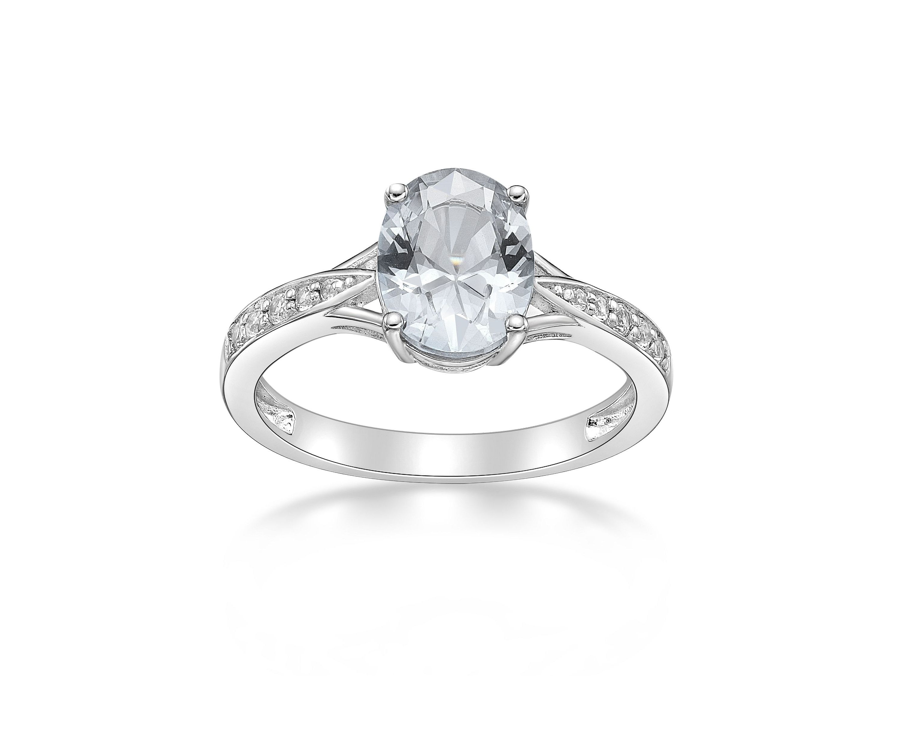3.15 ct. t.w. White Topaz Ring in Sterling Silver
