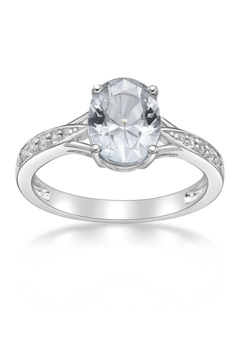 3.15 ct. t.w. White Topaz Ring in Sterling Silver