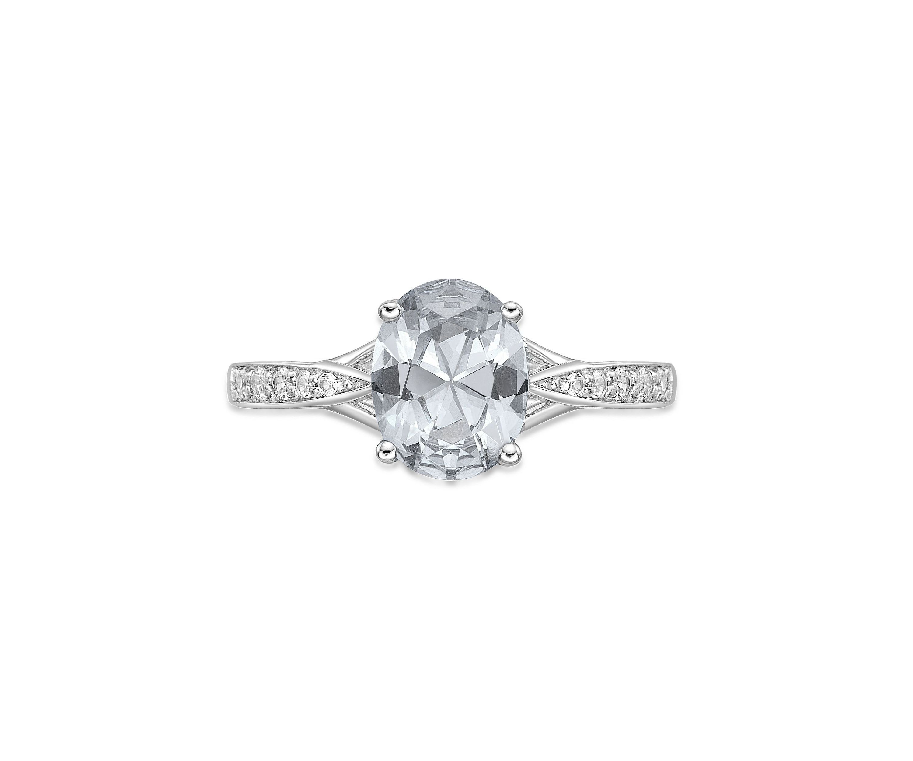 3.15 ct. t.w. White Topaz Ring in Sterling Silver