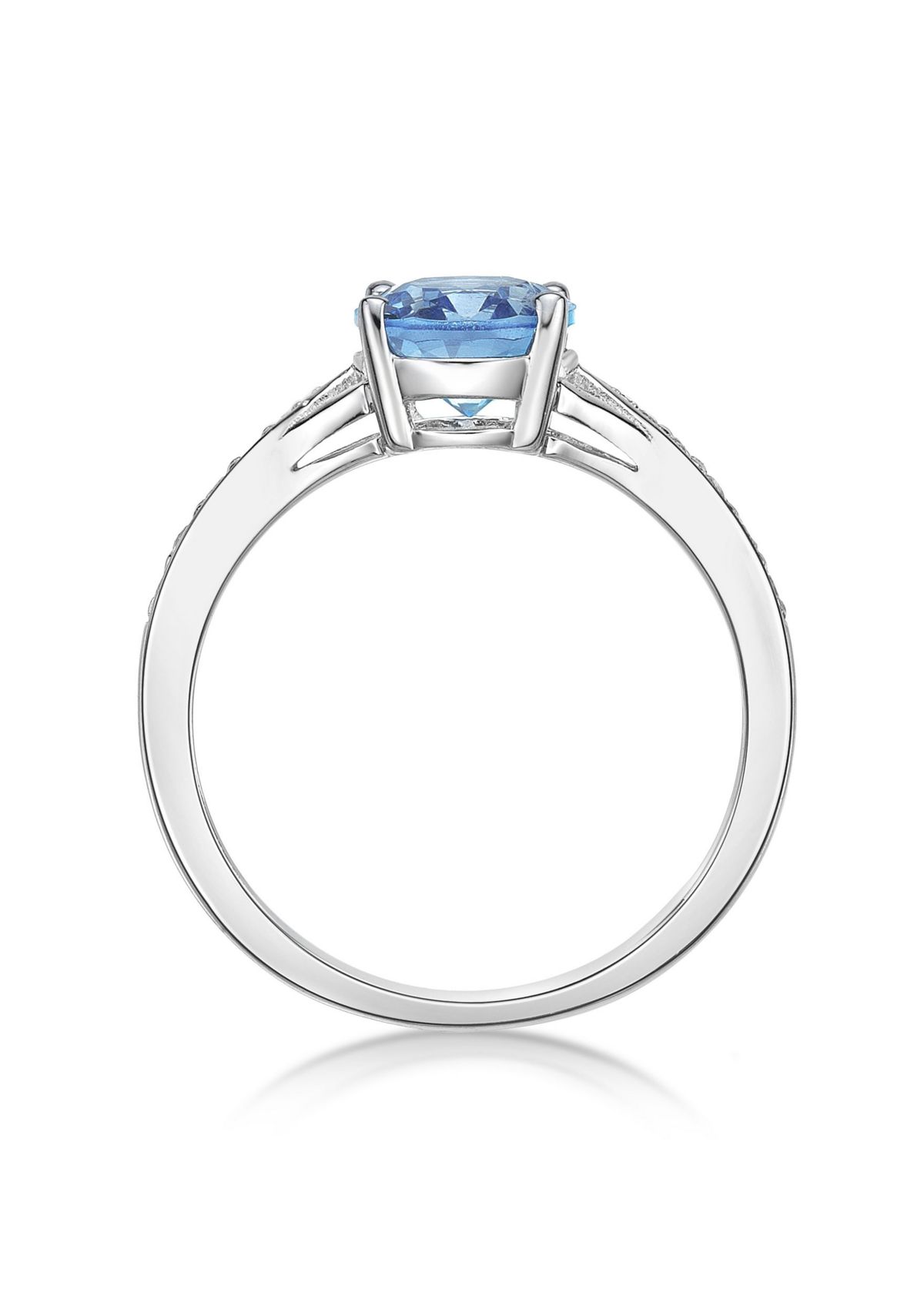 2.35 ct. t.w. Blue Topaz and White Topaz Accent Ring in Sterling Silver
