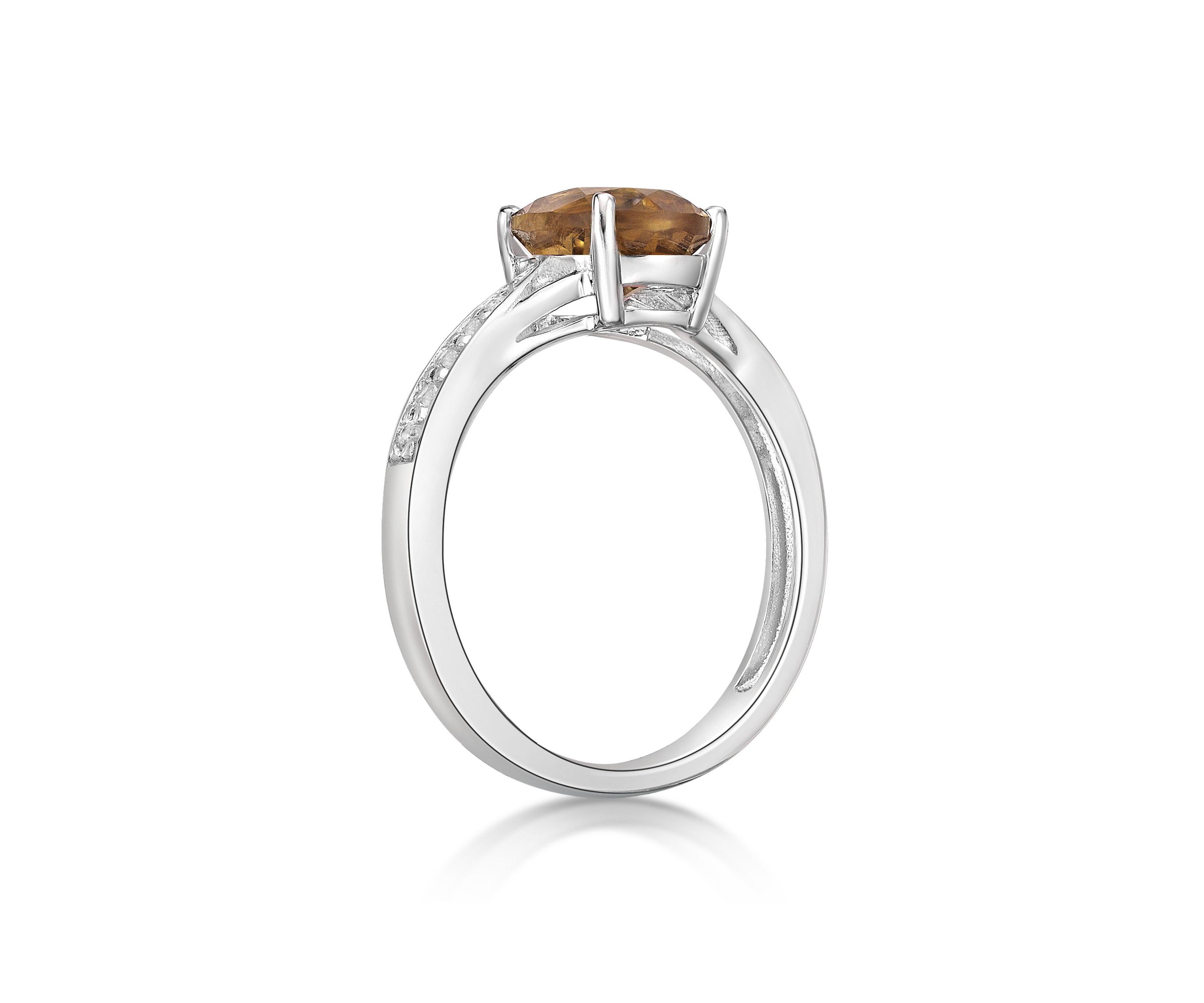 1.6 ct. t.w. Citrine and White Topaz Accent Ring in Sterling Silver