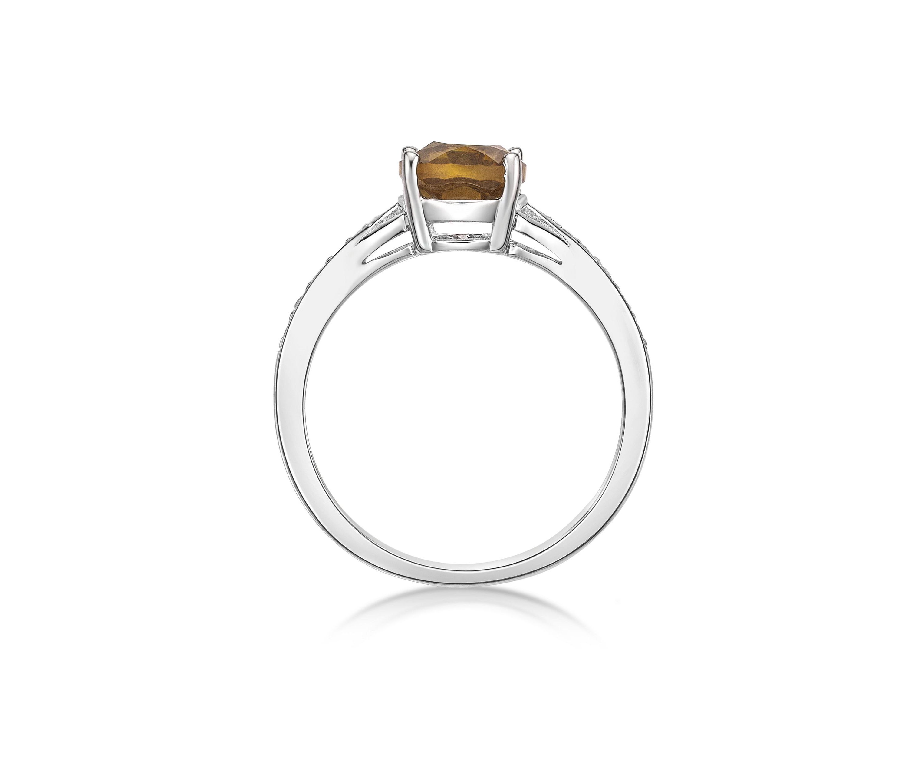 1.6 ct. t.w. Citrine and White Topaz Accent Ring in Sterling Silver