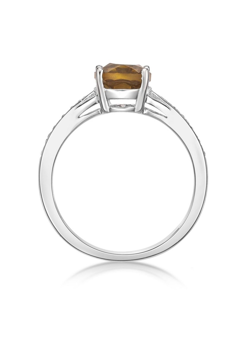 1.6 ct. t.w. Citrine and White Topaz Accent Ring in Sterling Silver
