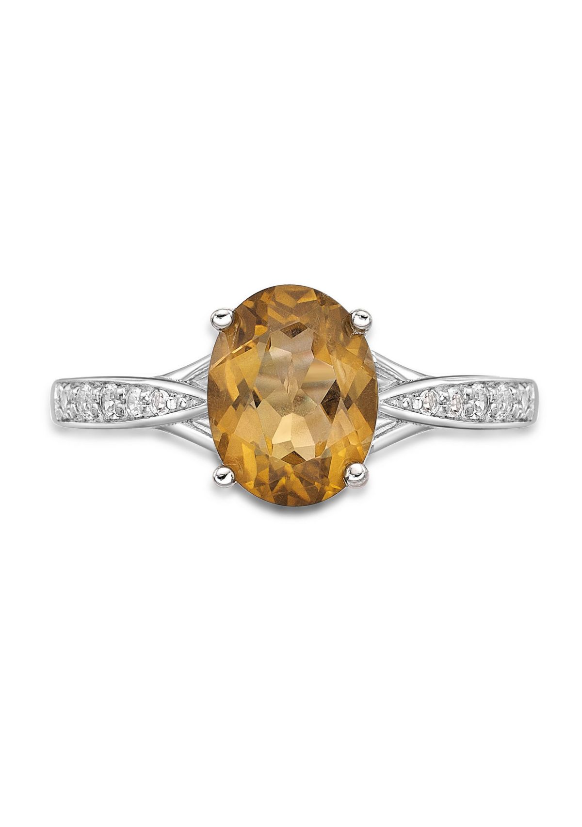 1.6 ct. t.w. Citrine and White Topaz Accent Ring in Sterling Silver