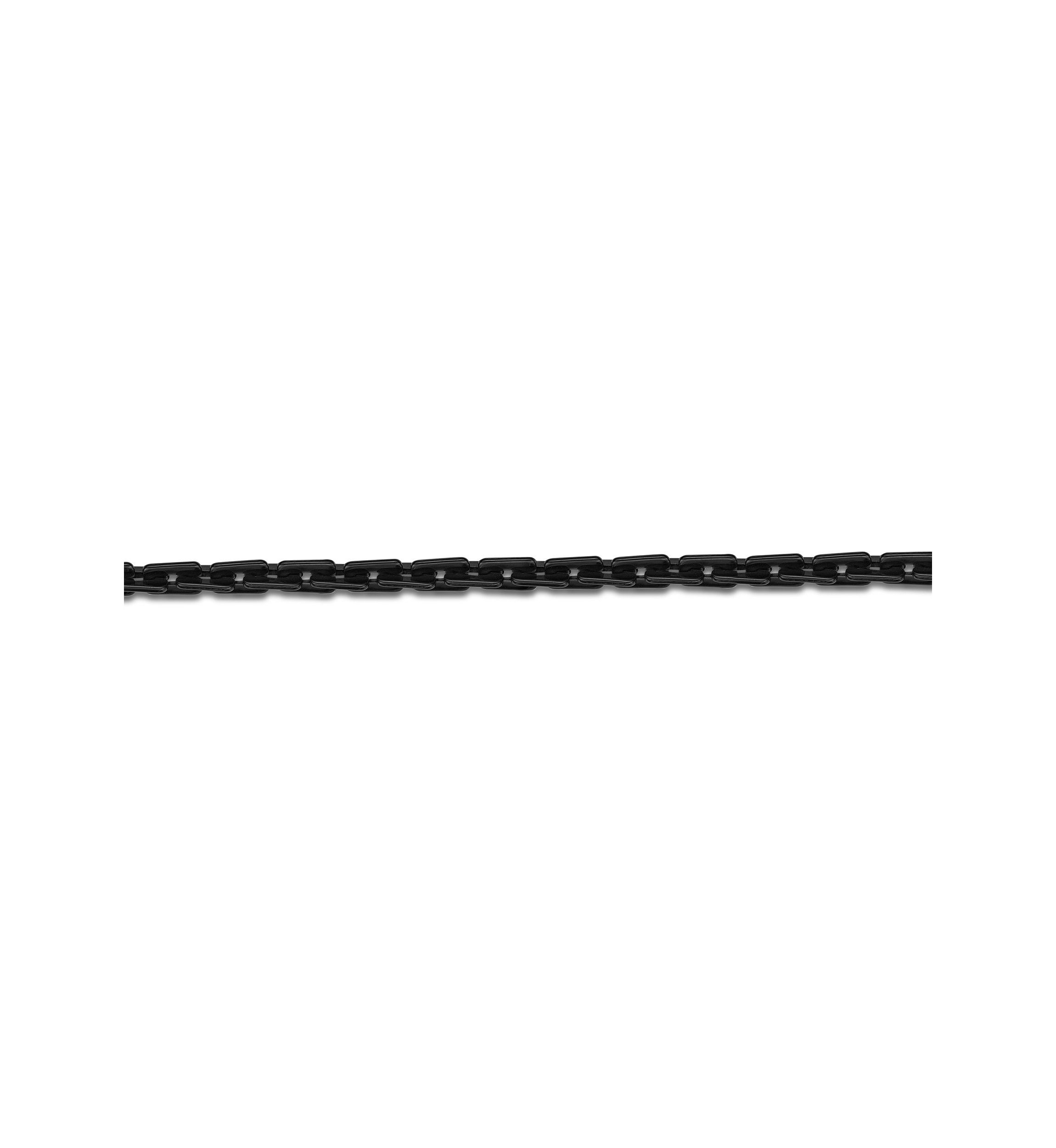 Stainless Steel 4.5MM Link Chain Necklace with Black Ion Plating, 24" Length