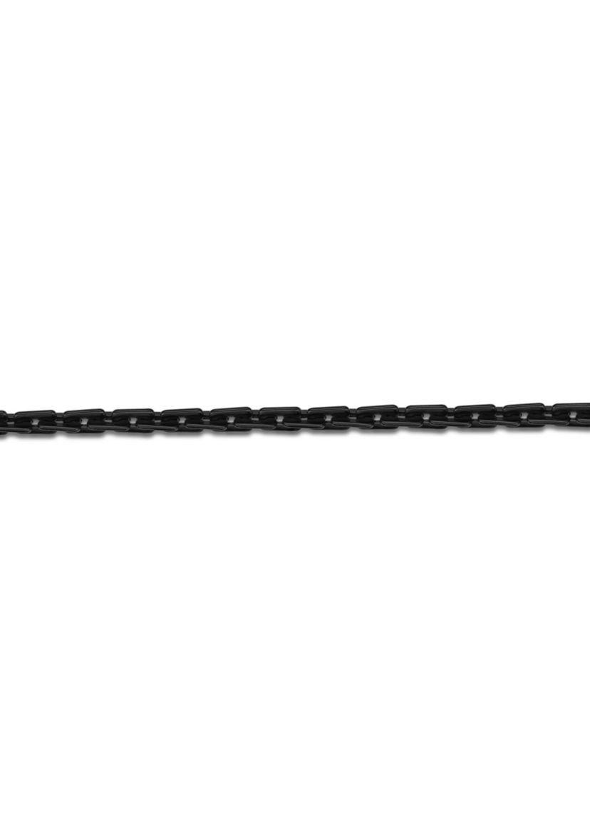 Stainless Steel 4.5MM Link Chain Necklace with Black Ion Plating, 24" Length
