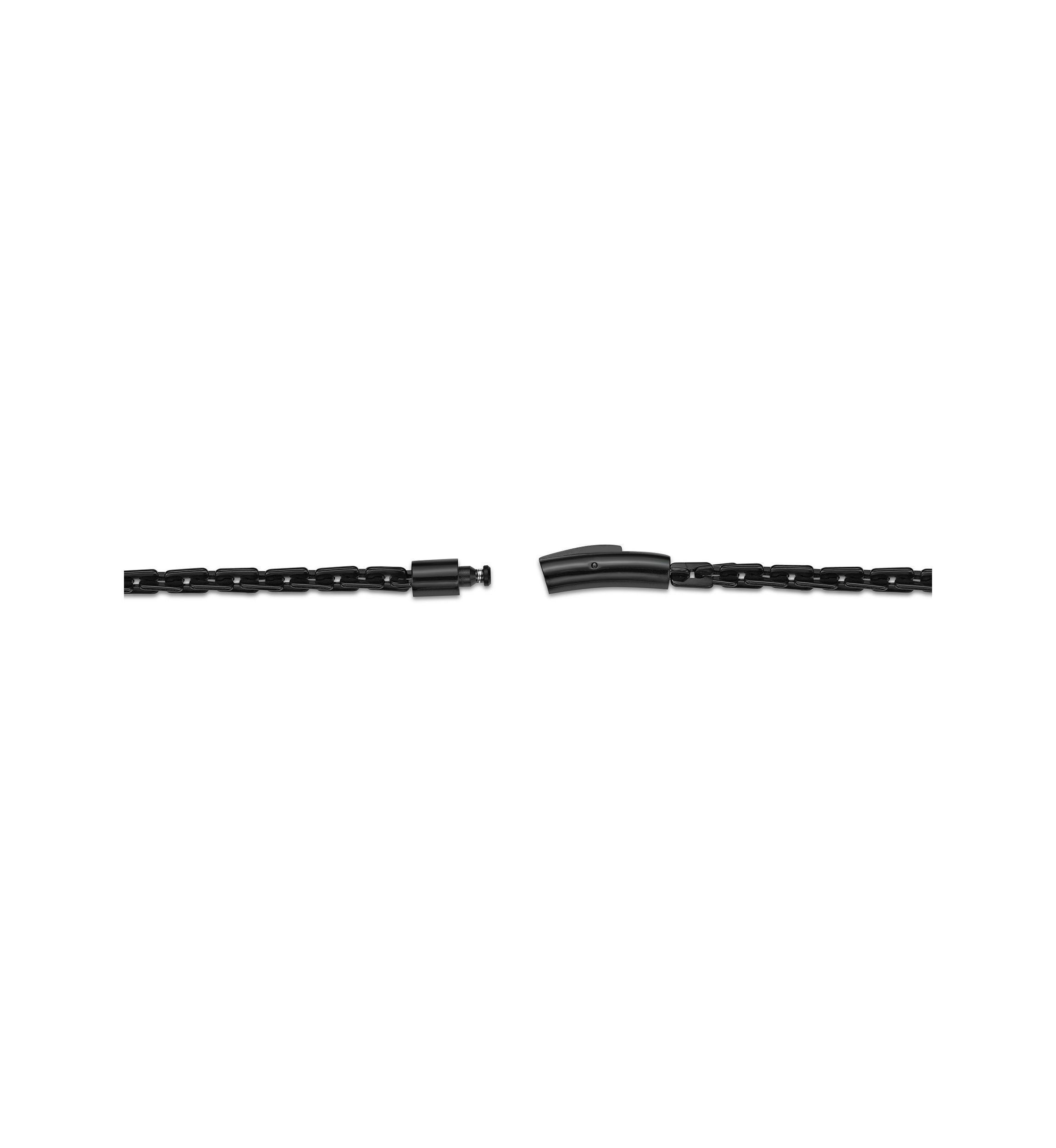 Stainless Steel 4.5MM Link Chain Necklace with Black Ion Plating, 24" Length