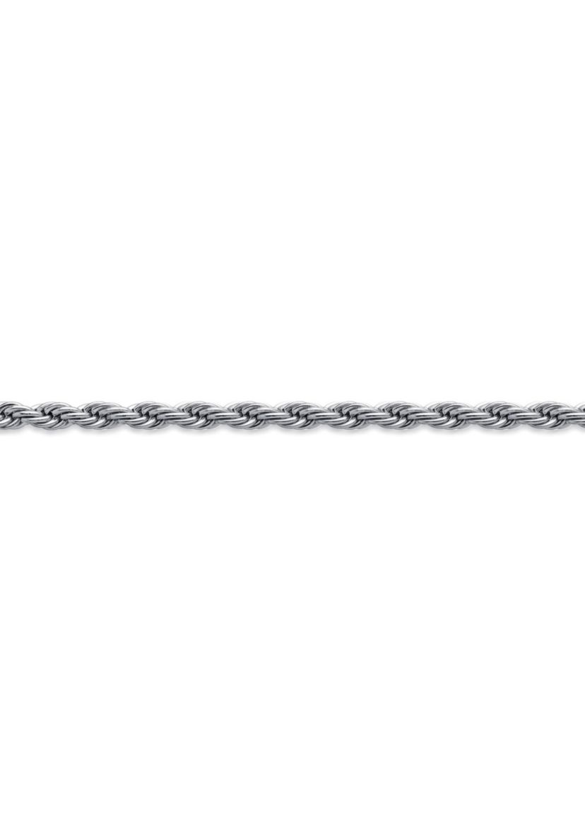Stainless Steel 4MM Rope Chain Necklace, 20" Length