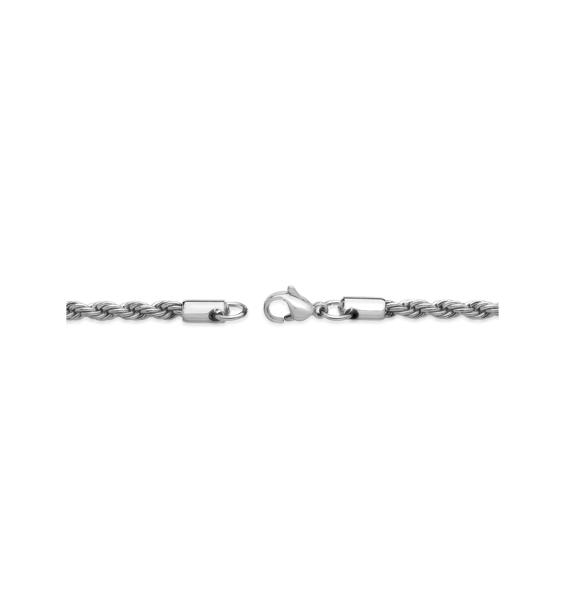 Stainless Steel 4MM Rope Chain Necklace, 30" Length