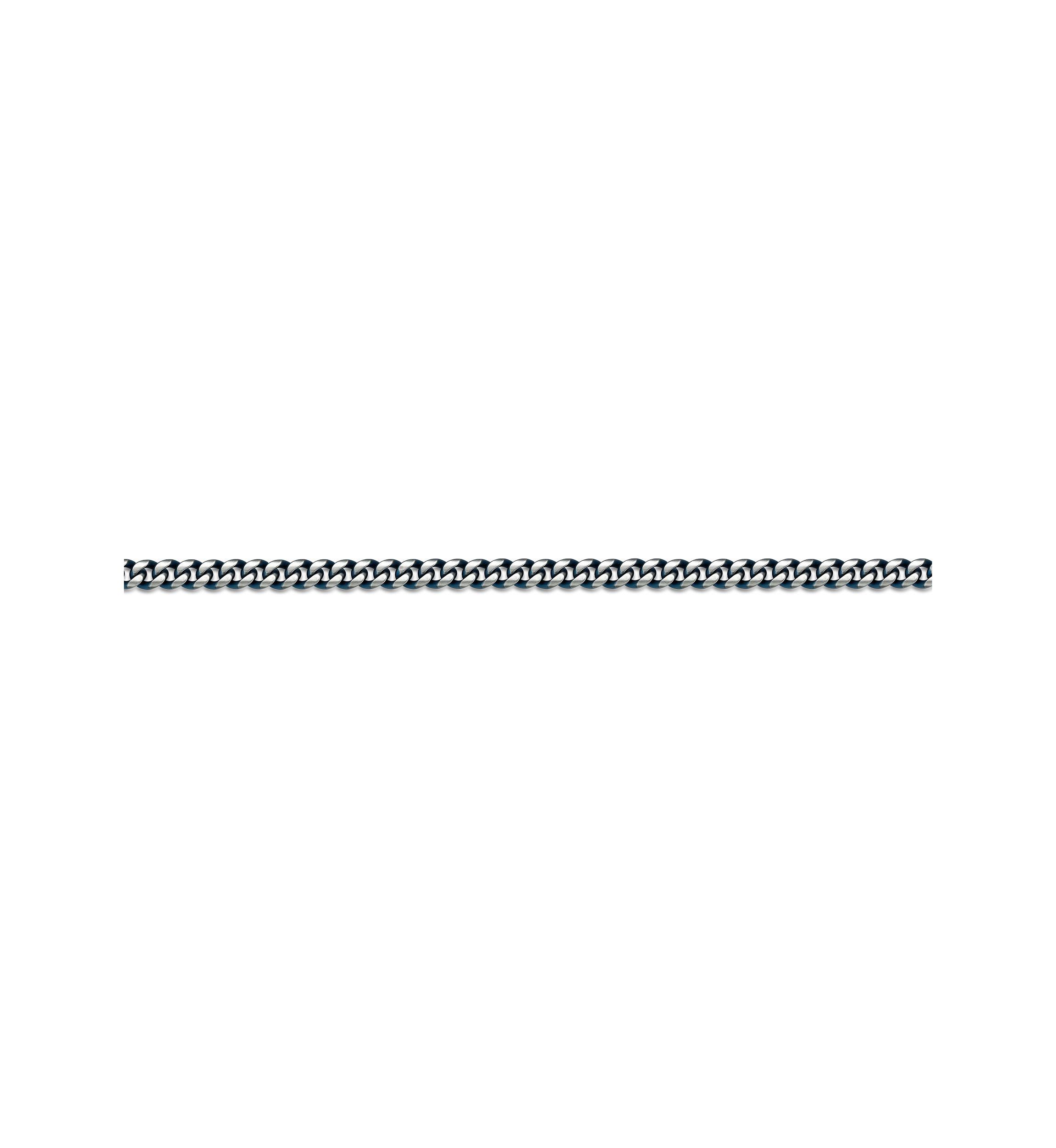 Stainless Steel 10MM Curb Chain Necklace with Blue Ion Plating, 30" Length