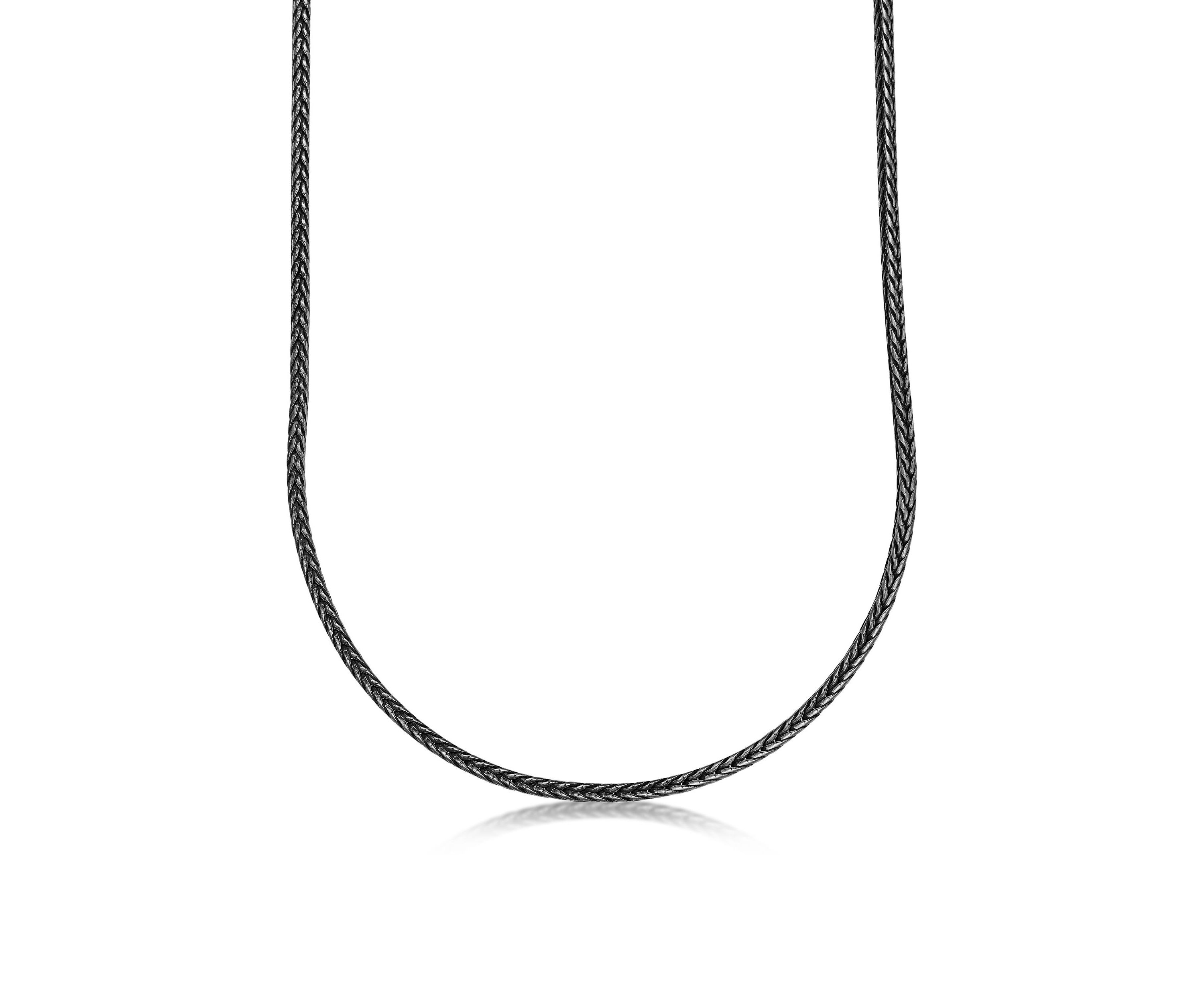 Stainless Steel 3.5MM Snake Chain Necklace with Antique Finish, 20" Length