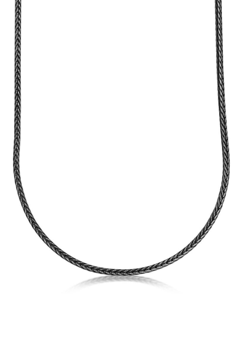 Stainless Steel 3.5MM Snake Chain Necklace with Antique Finish, 20" Length