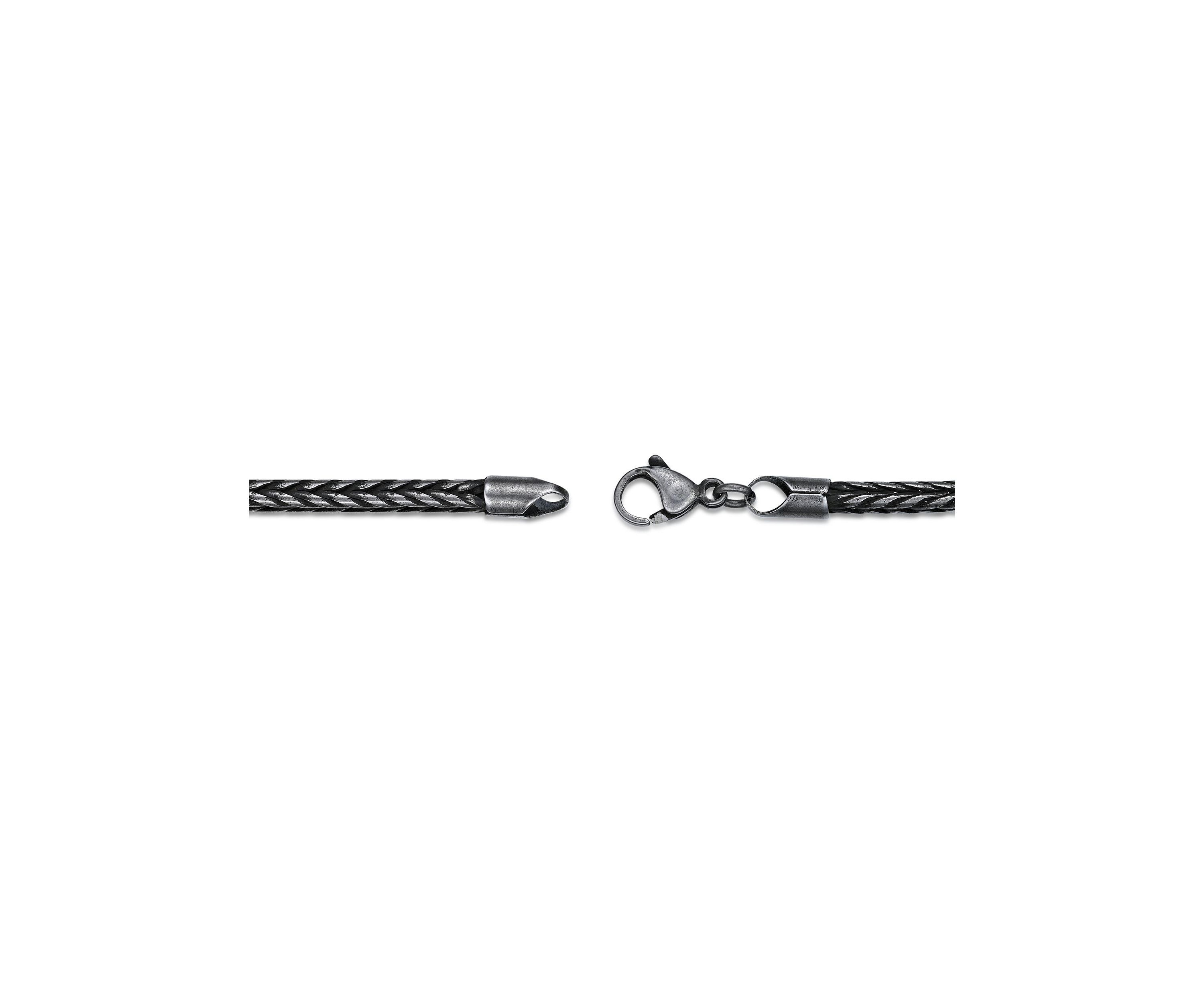 Stainless Steel 3.5MM Snake Chain Necklace with Antique Finish, 20" Length