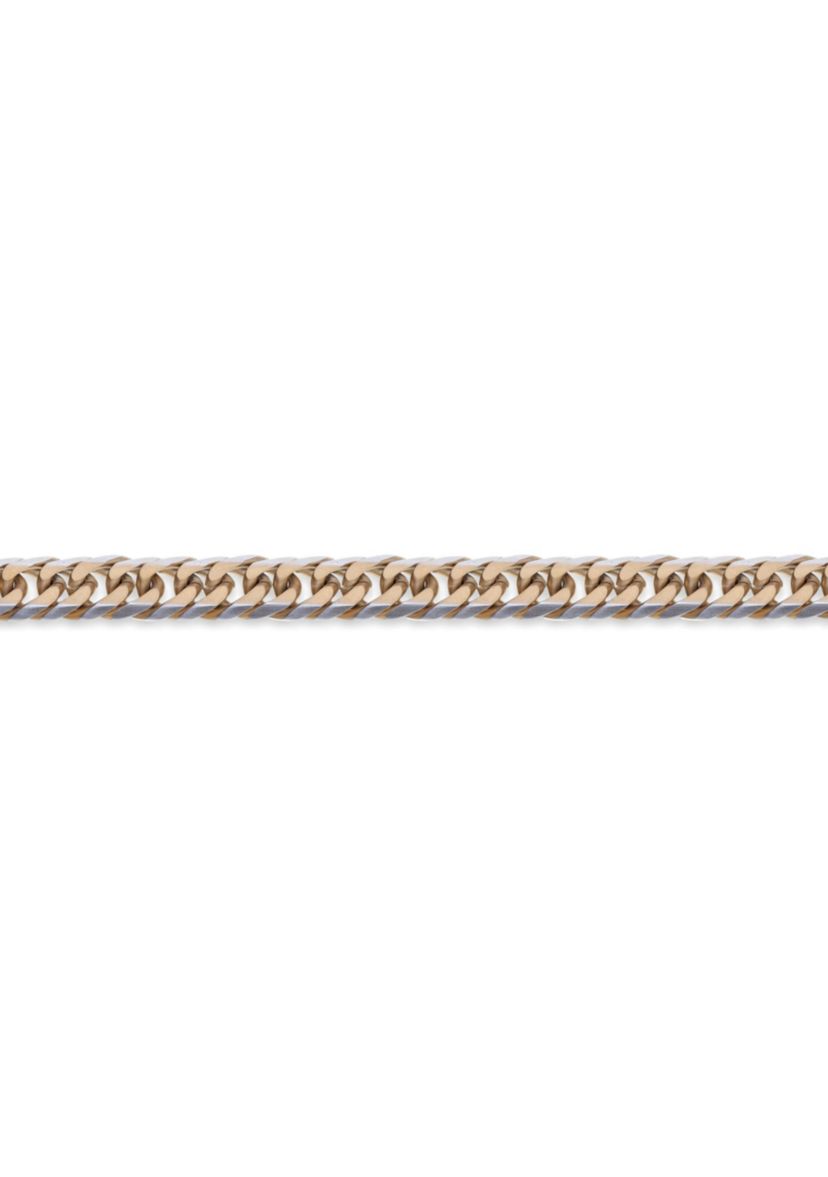 Stainless Steel 8MM Gourmeta Chain with Goldtone Ion Plating