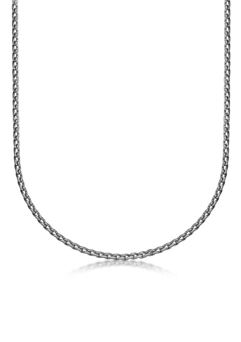 Stainless Steel 3MM Twist Link Chain Necklace with Push Lock, 20" Length