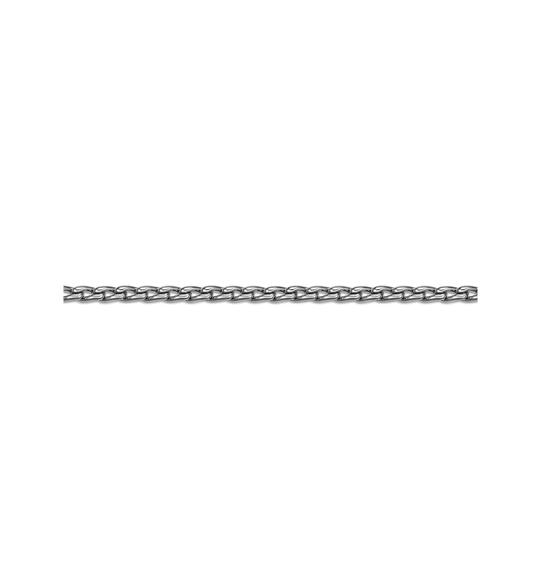 Stainless Steel 3MM Twist Link Chain Necklace with Push Lock, 24" Length