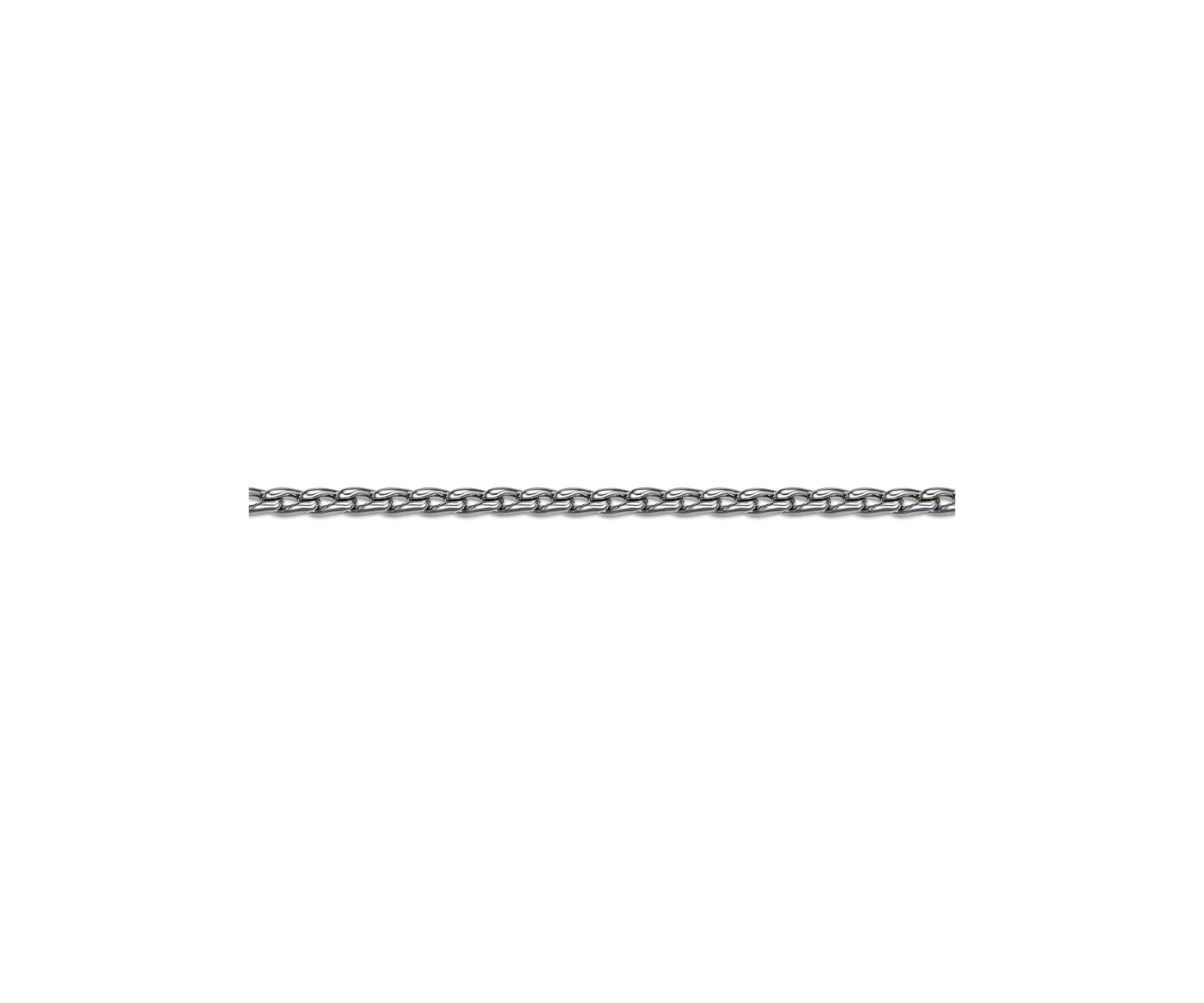 Stainless Steel 3MM Twist Link Chain Necklace with Push Lock, 20" Length