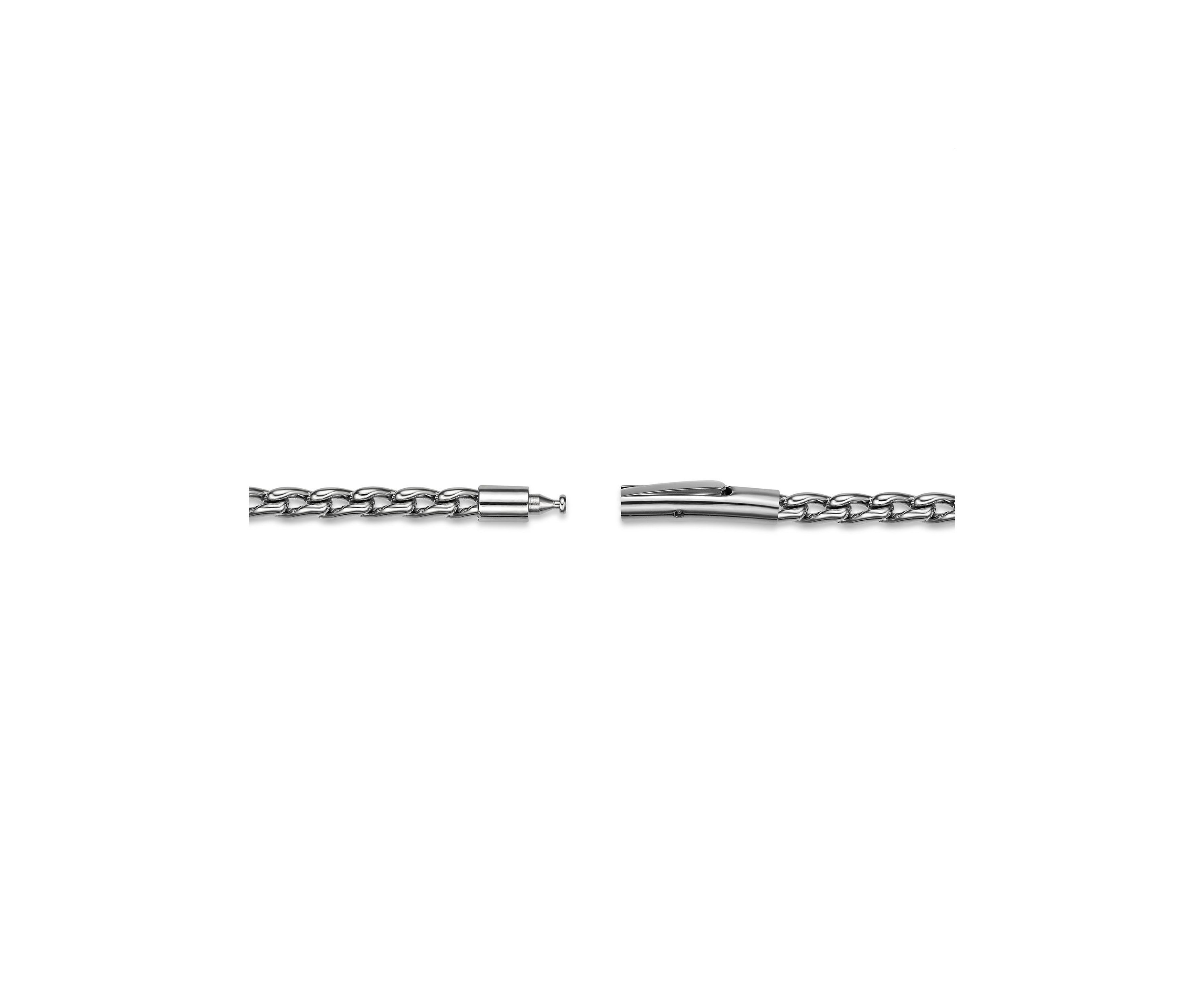 Stainless Steel 3MM Twist Link Chain Necklace with Push Lock, 20" Length