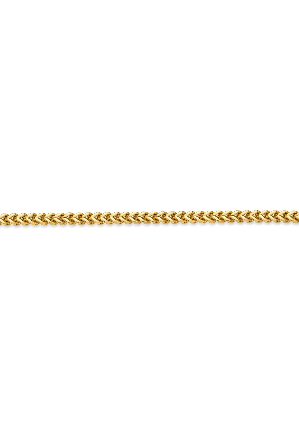 Stainless Steel 2.5MM Foxtail Chain Necklace with Goldtone Ion Plating, 20" Length