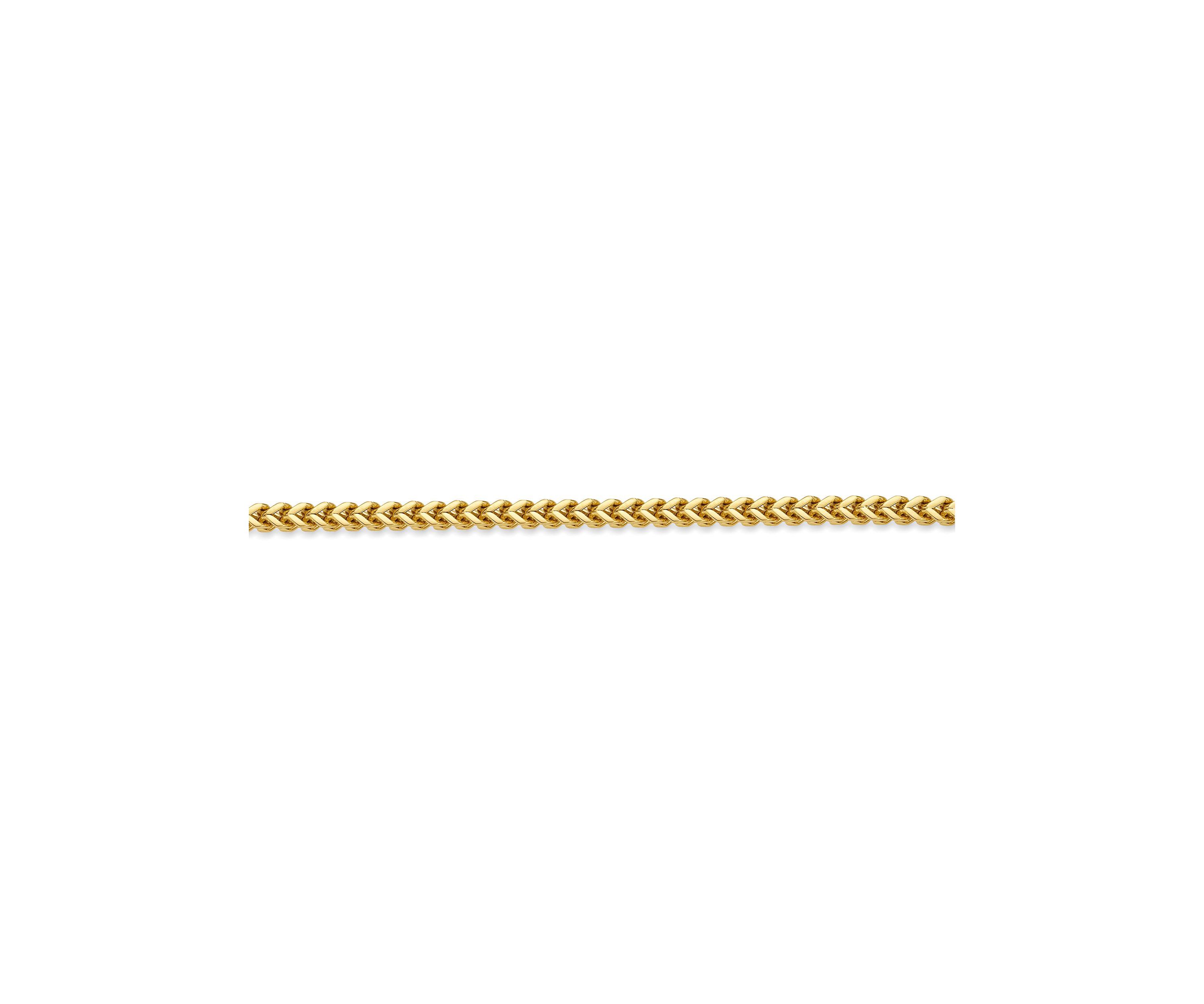 Stainless Steel 2.5MM Foxtail Chain Necklace with Goldtone Ion Plating, 20" Length