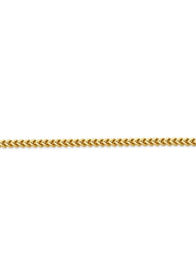 Stainless Steel 2.5MM Foxtail Chain Necklace with Goldtone Ion Plating, 20" Length
