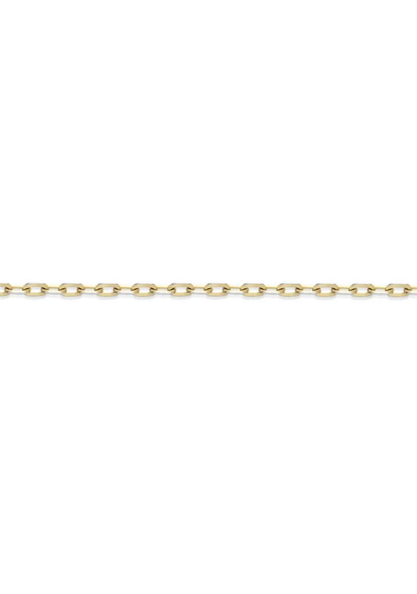 Stainless Steel 6MM Square Rolo Chain Necklace with Goldtone Ion Plating, 18" Length