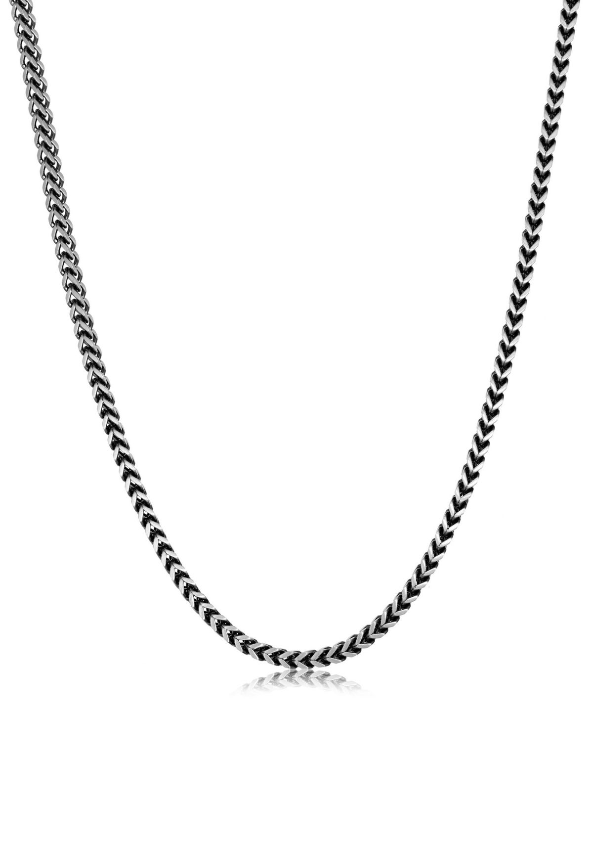 Stainless Steel Foxtail Chain with Black Ion Plating