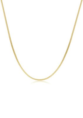 Belk & Co Men's Stainless Steel 2 Millimeter Box Chain Necklace with Gold Tone Ion Plating, 24 Inch, 20 in