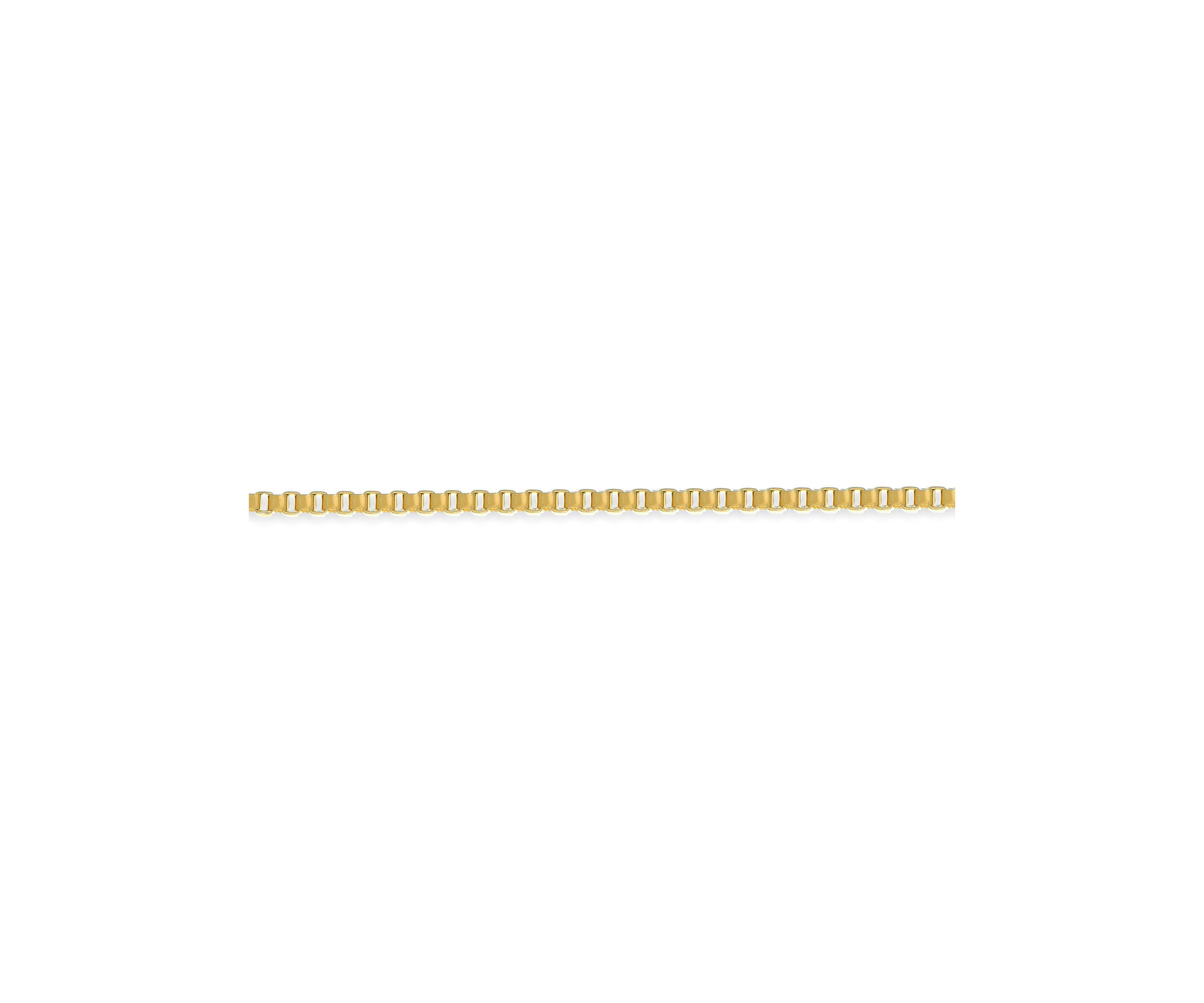 Stainless Steel 2MM Box Chain Necklace with Goldtone Ion Plating, 20" Length
