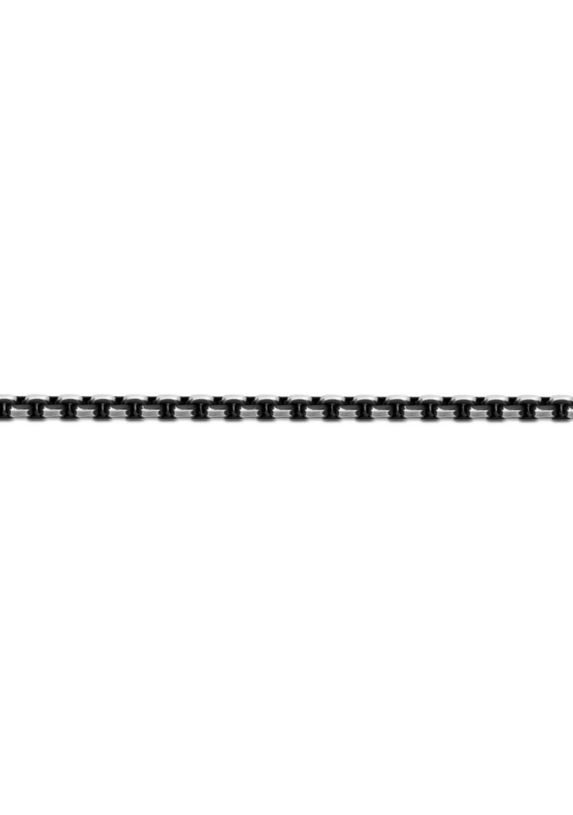 Stainless Steel 5MM Round Box Chain Necklace with Black Ion Plating, 20" Length