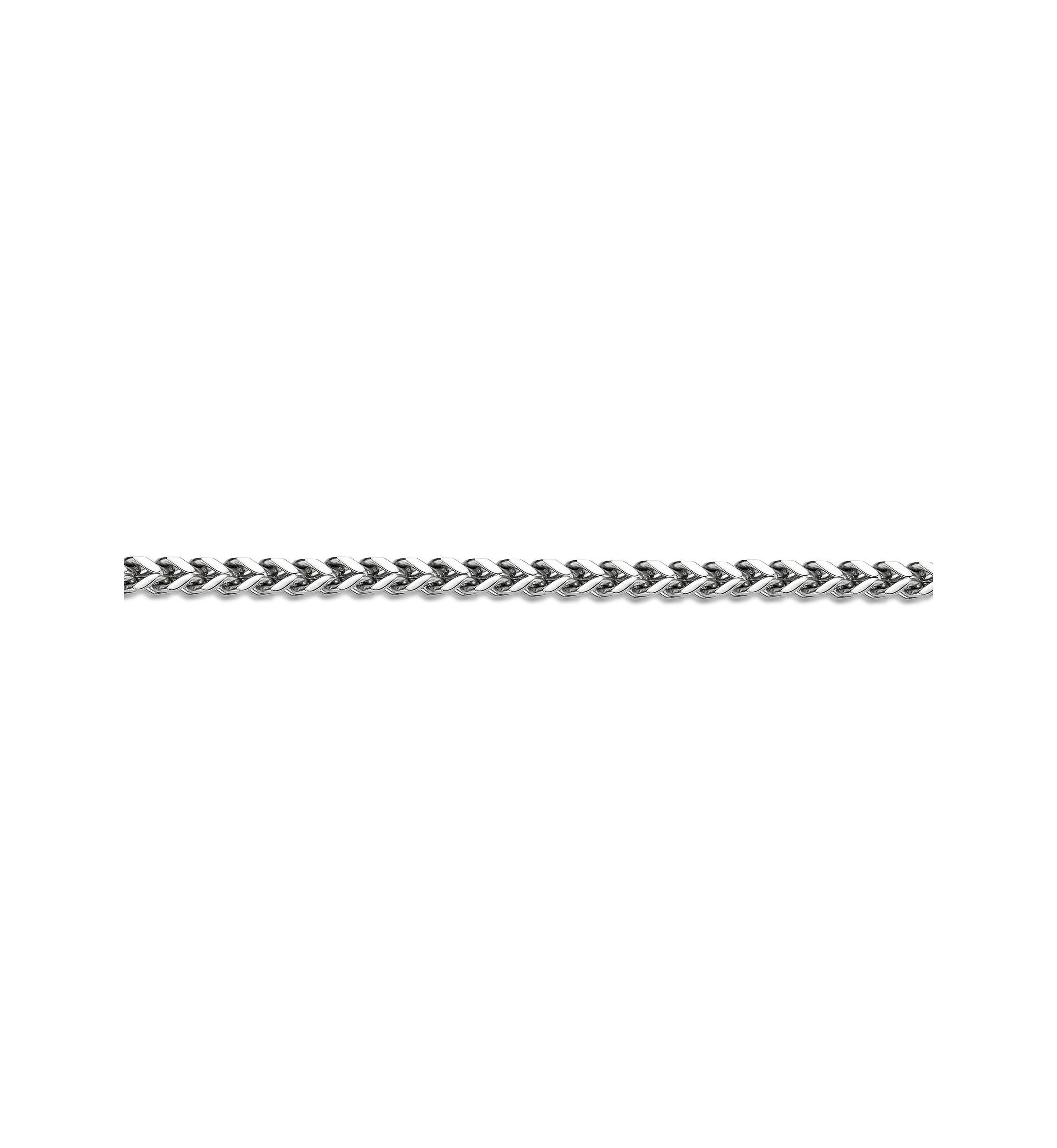 Stainless Steel 4MM Foxtail Chain Necklace with Push Lock, 22"