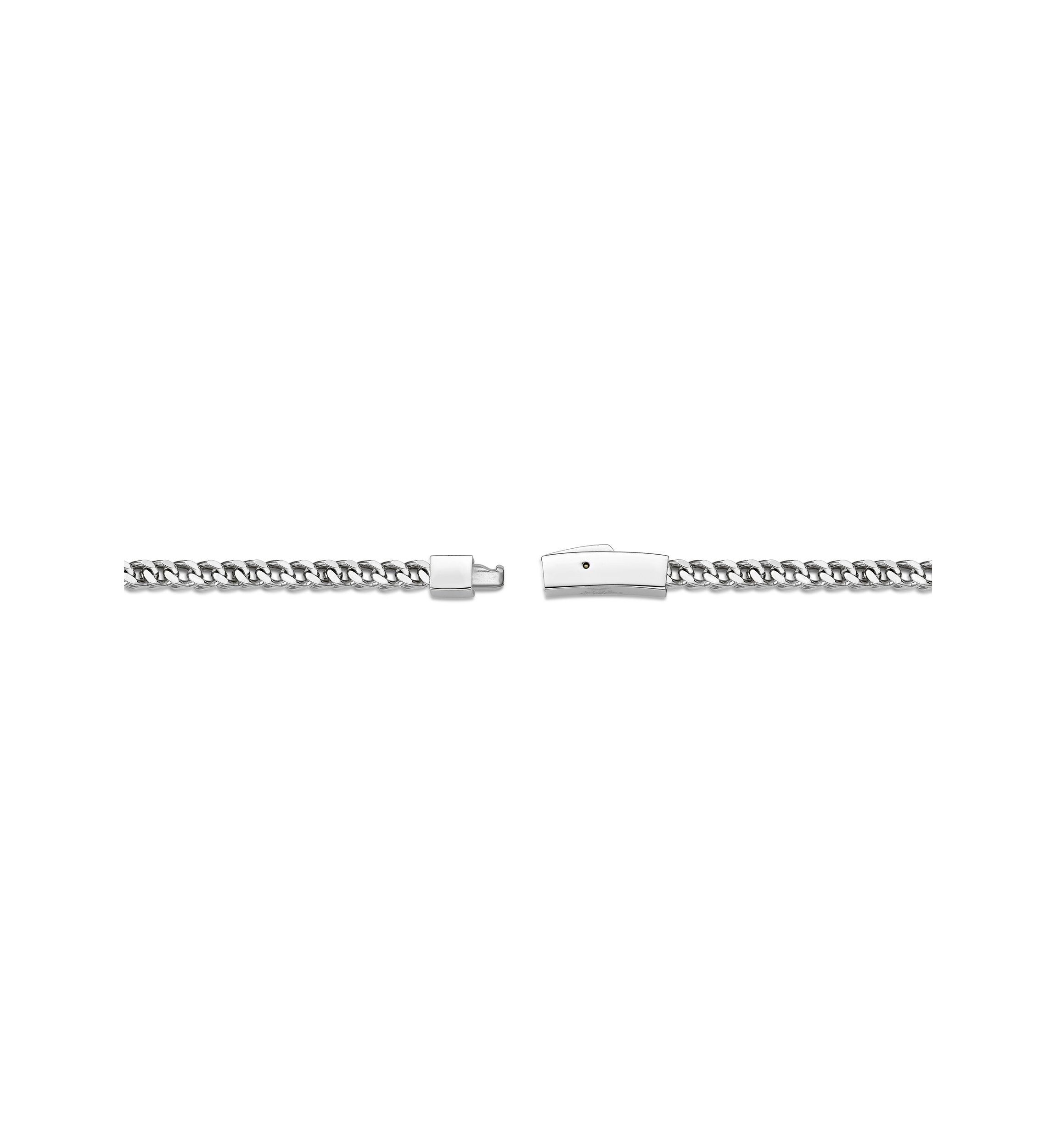 Stainless Steel 4MM Foxtail Chain Necklace with Push Lock, 22"