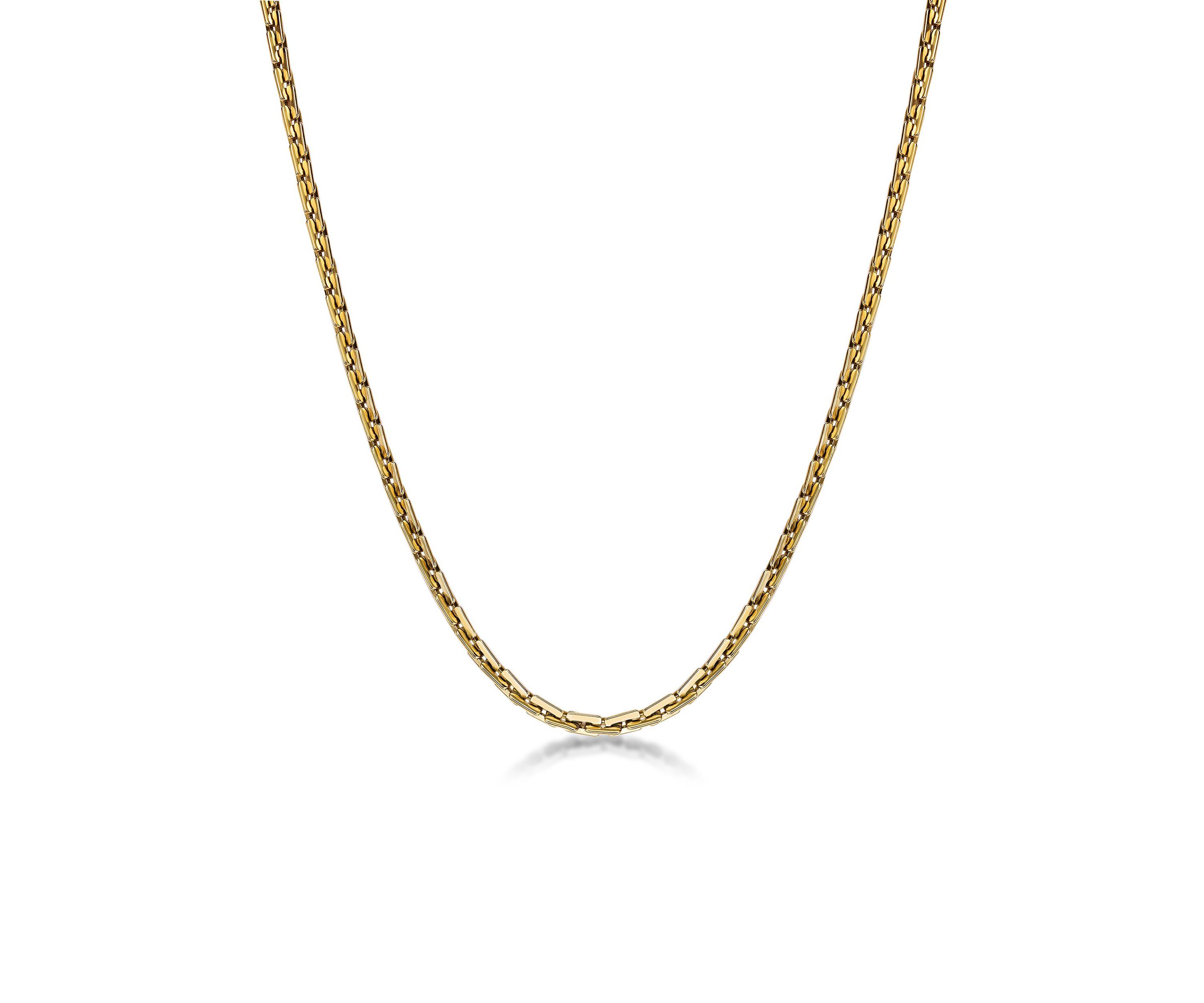 Stainless Steel 4.5MM Link Chain Necklace with Goldtone Ion Plating, 18" Length