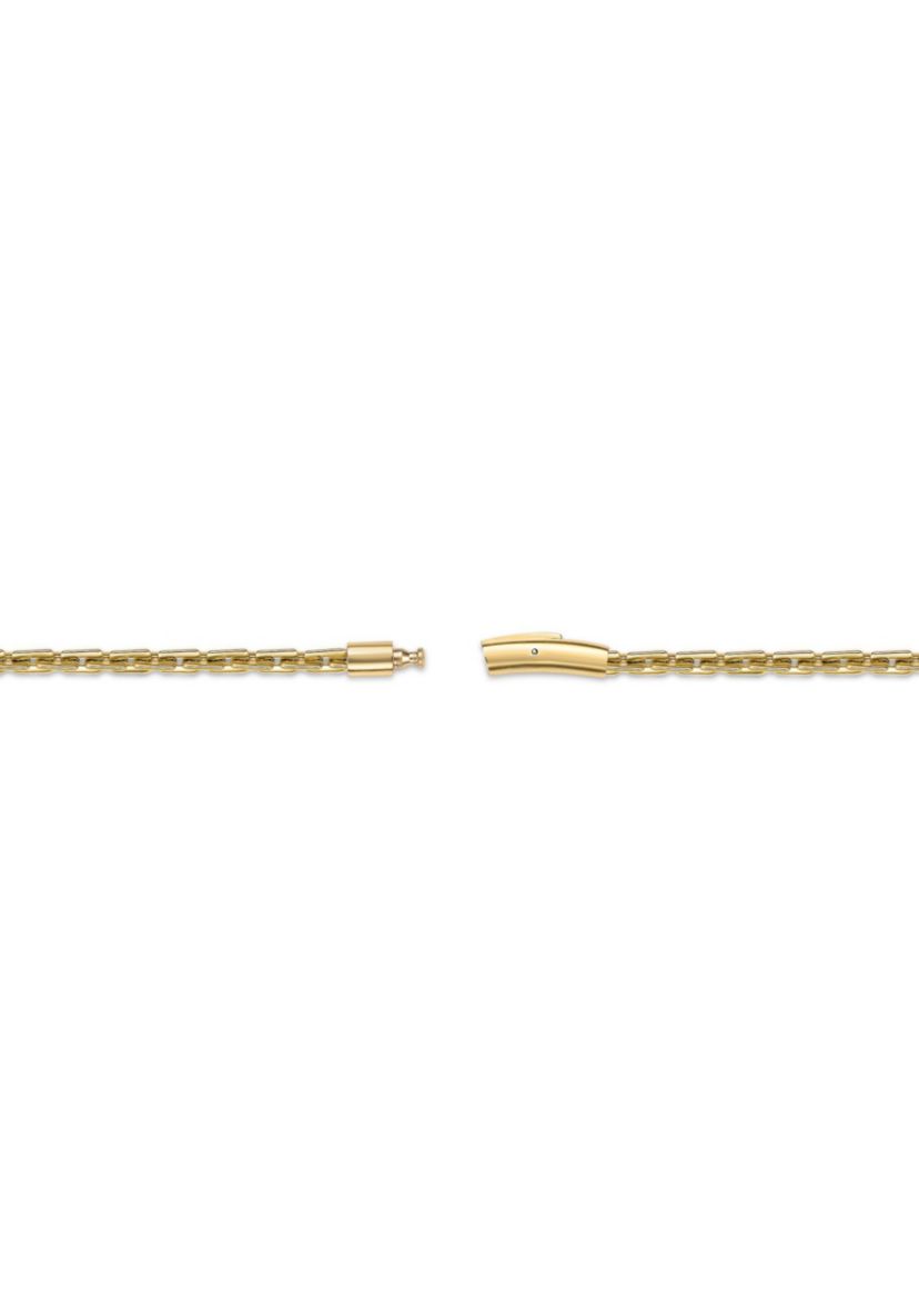 Stainless Steel 4.5MM Link Chain Necklace with Goldtone Ion Plating, 18" Length