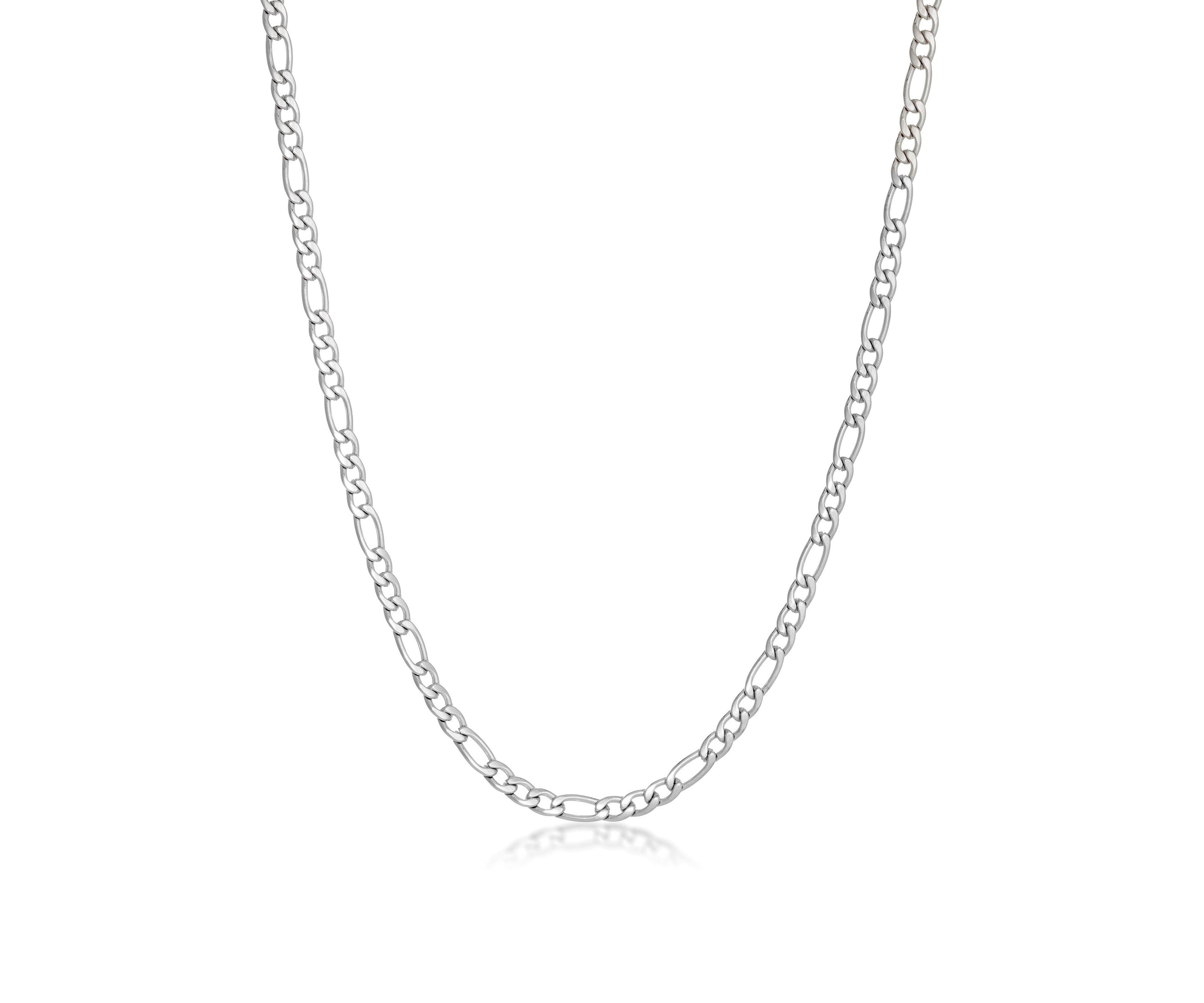 4mm Stainless Steel Figaro Chain Necklace