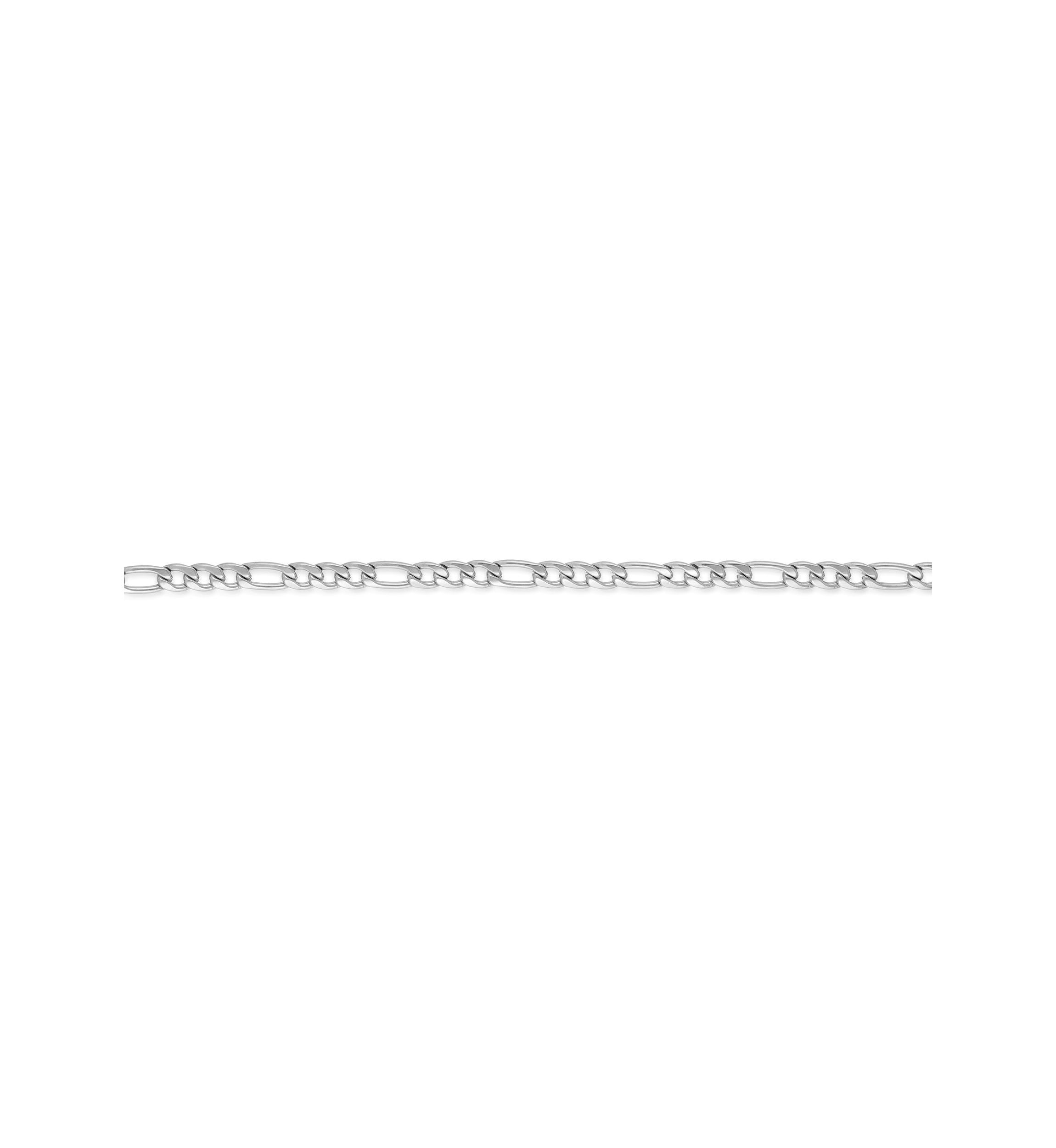 Stainless Steel 4MM Figaro Chain Necklace, 18" Length
