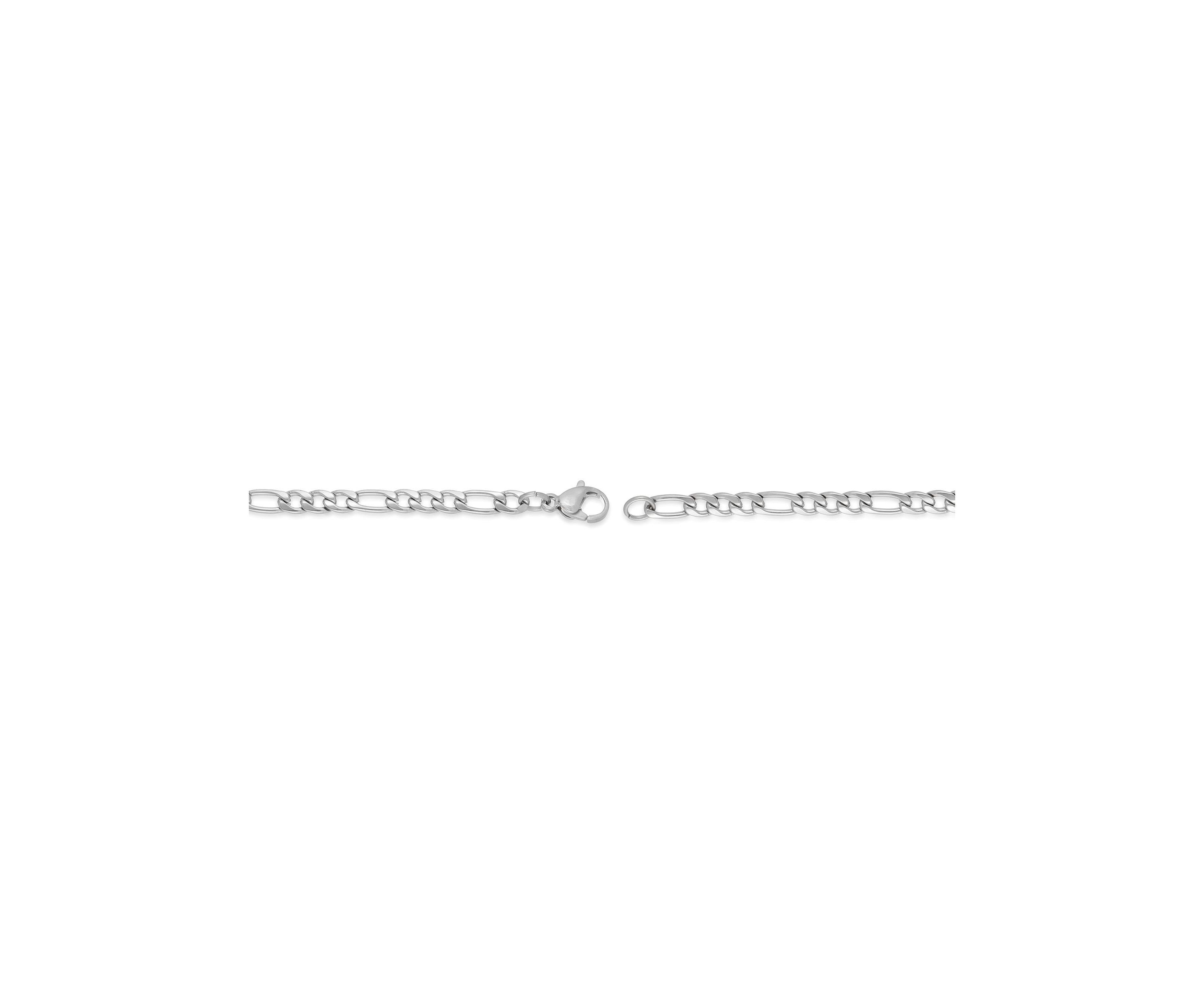 4mm Stainless Steel Figaro Chain Necklace