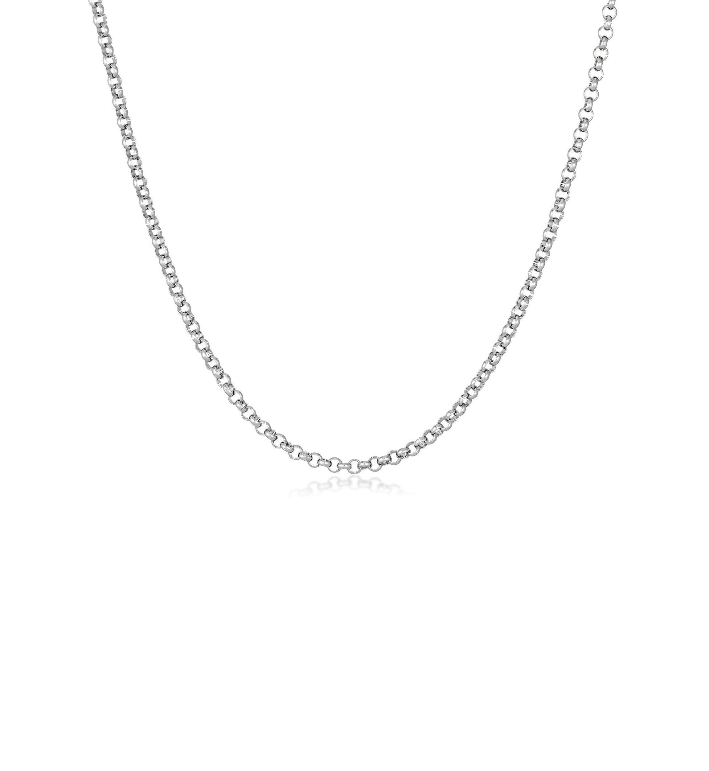 Stainless Steel 3MM Rolo Chain Necklace, 20" Length