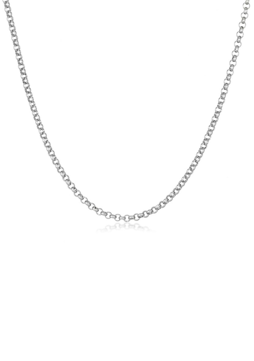 Stainless Steel 3MM Rolo Chain Necklace, 20" Length