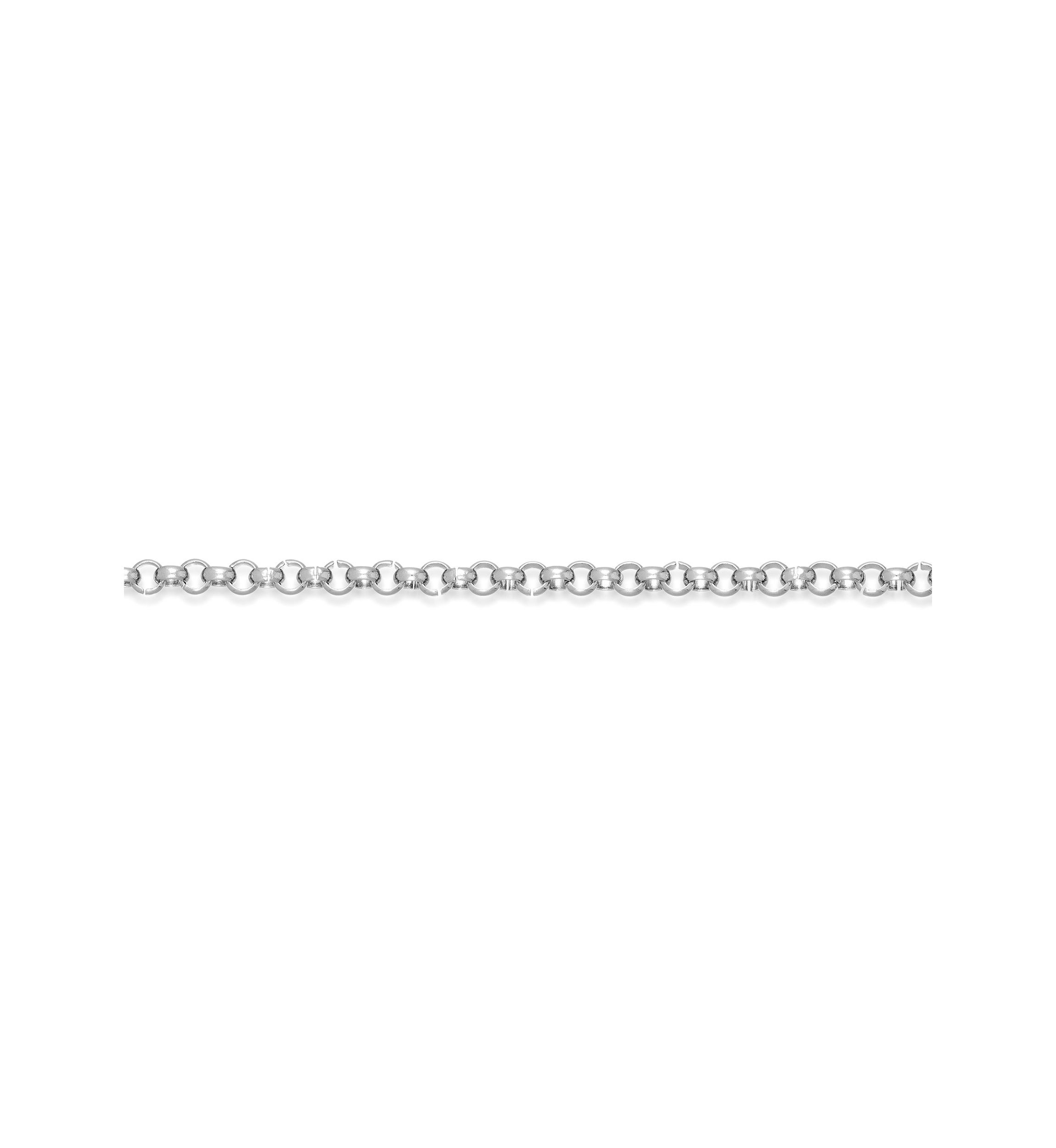 Stainless Steel 3MM Rolo Chain Necklace, 20" Length