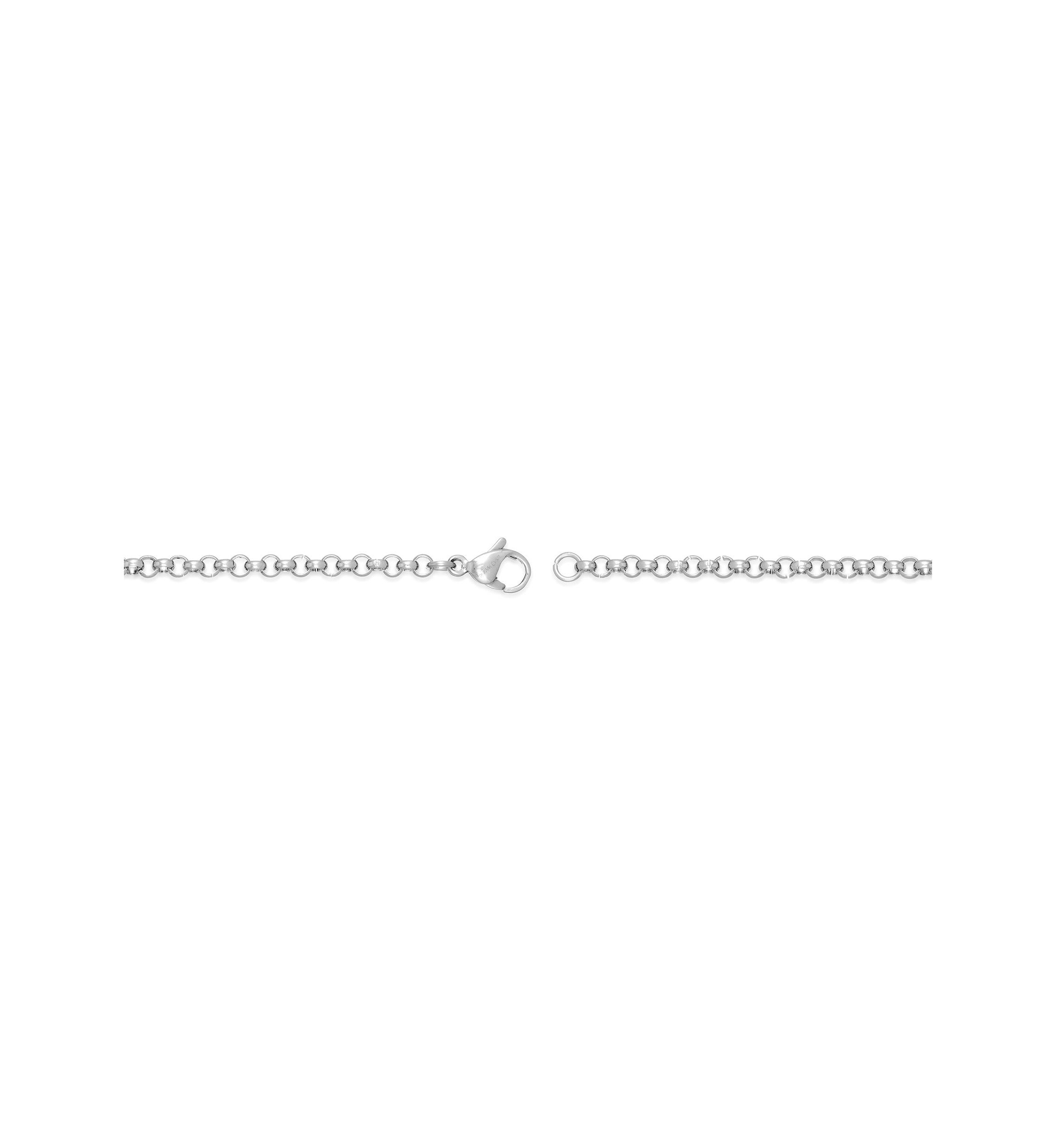 Stainless Steel 3MM Rolo Chain Necklace, 20" Length