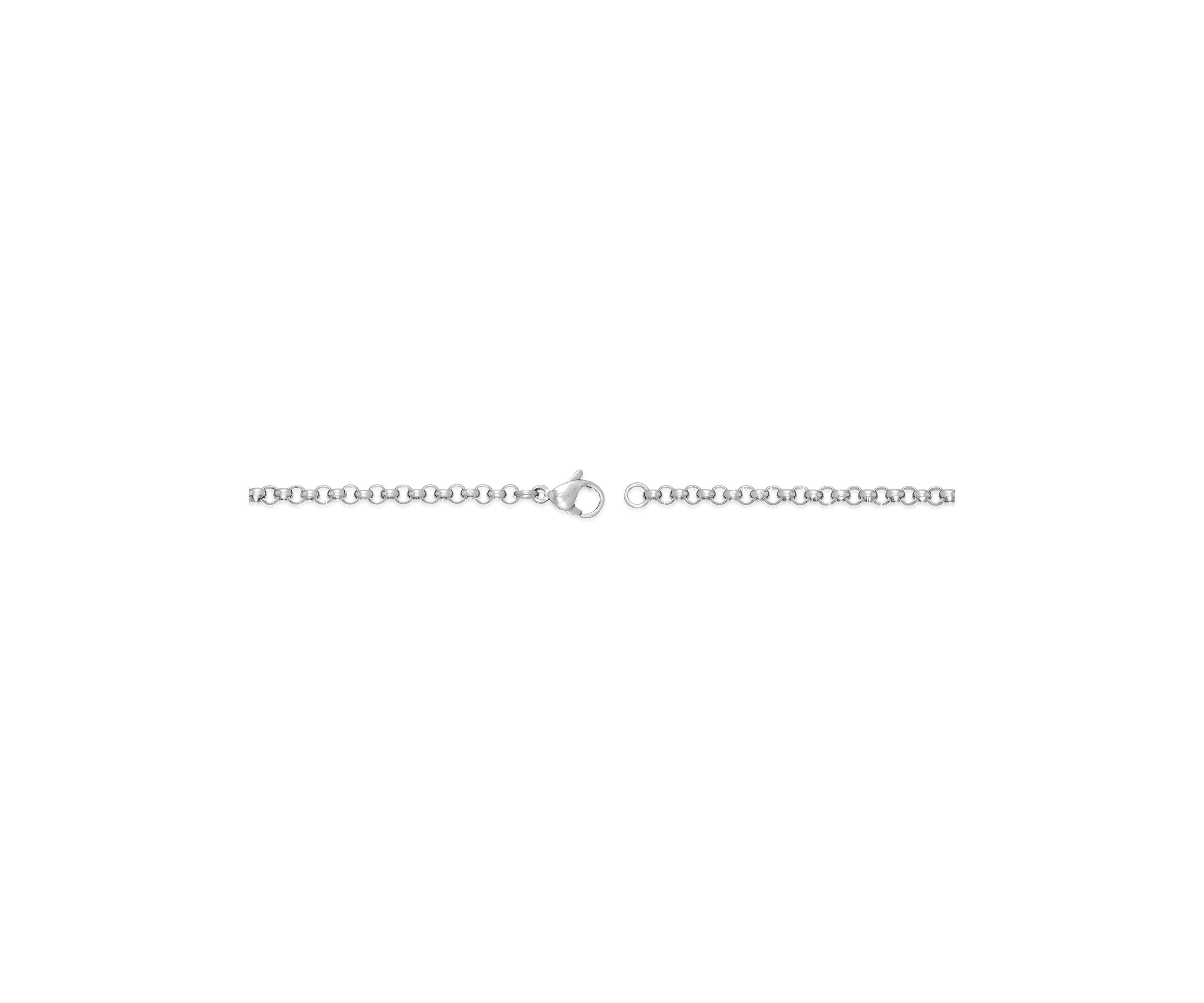 Stainless Steel 3MM Rolo Chain Necklace, 20" Length