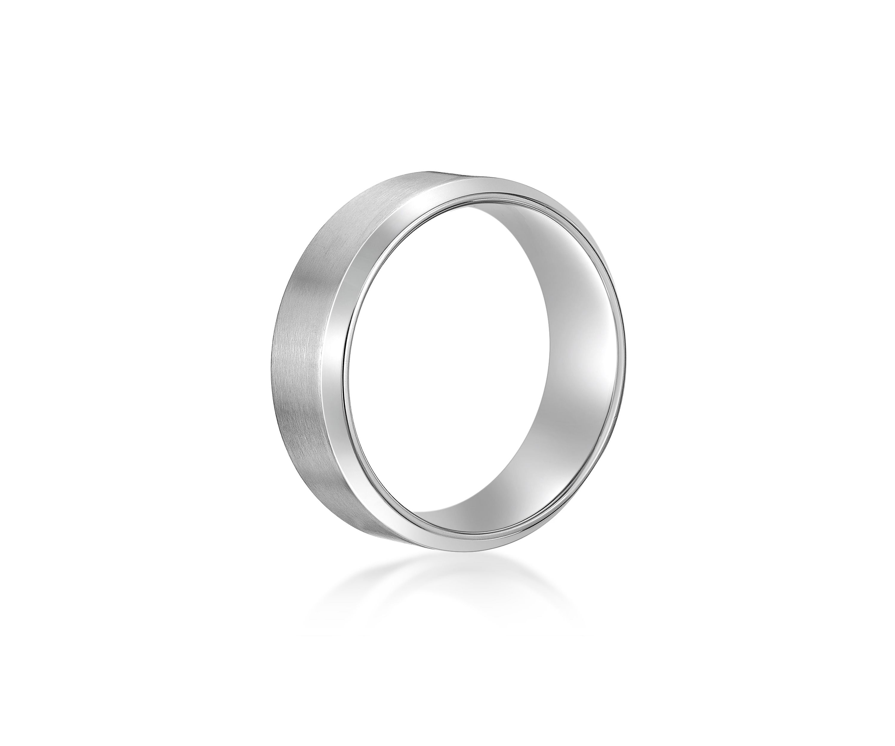 Stainless Steel Beveled Edge Ring - 8MM