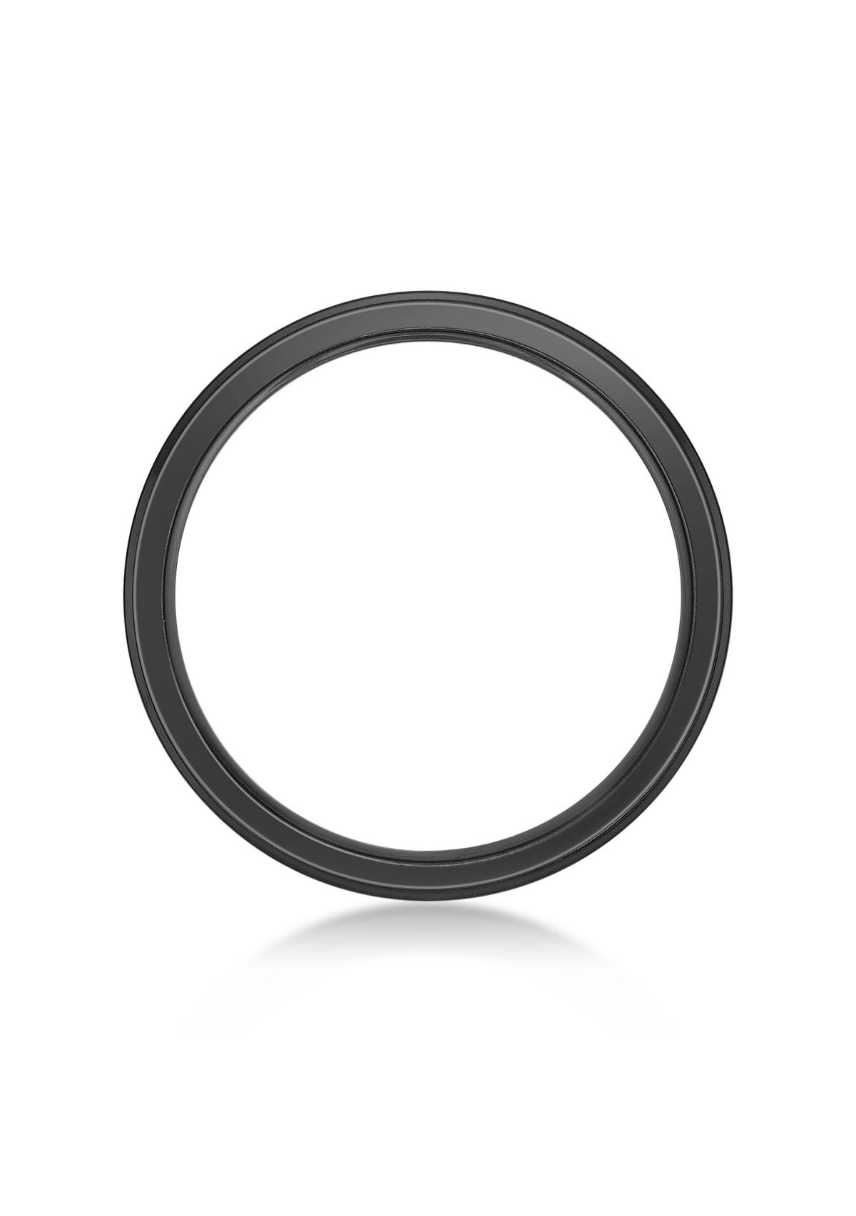 Black Zirconium Flat Edge Ring - 3MM