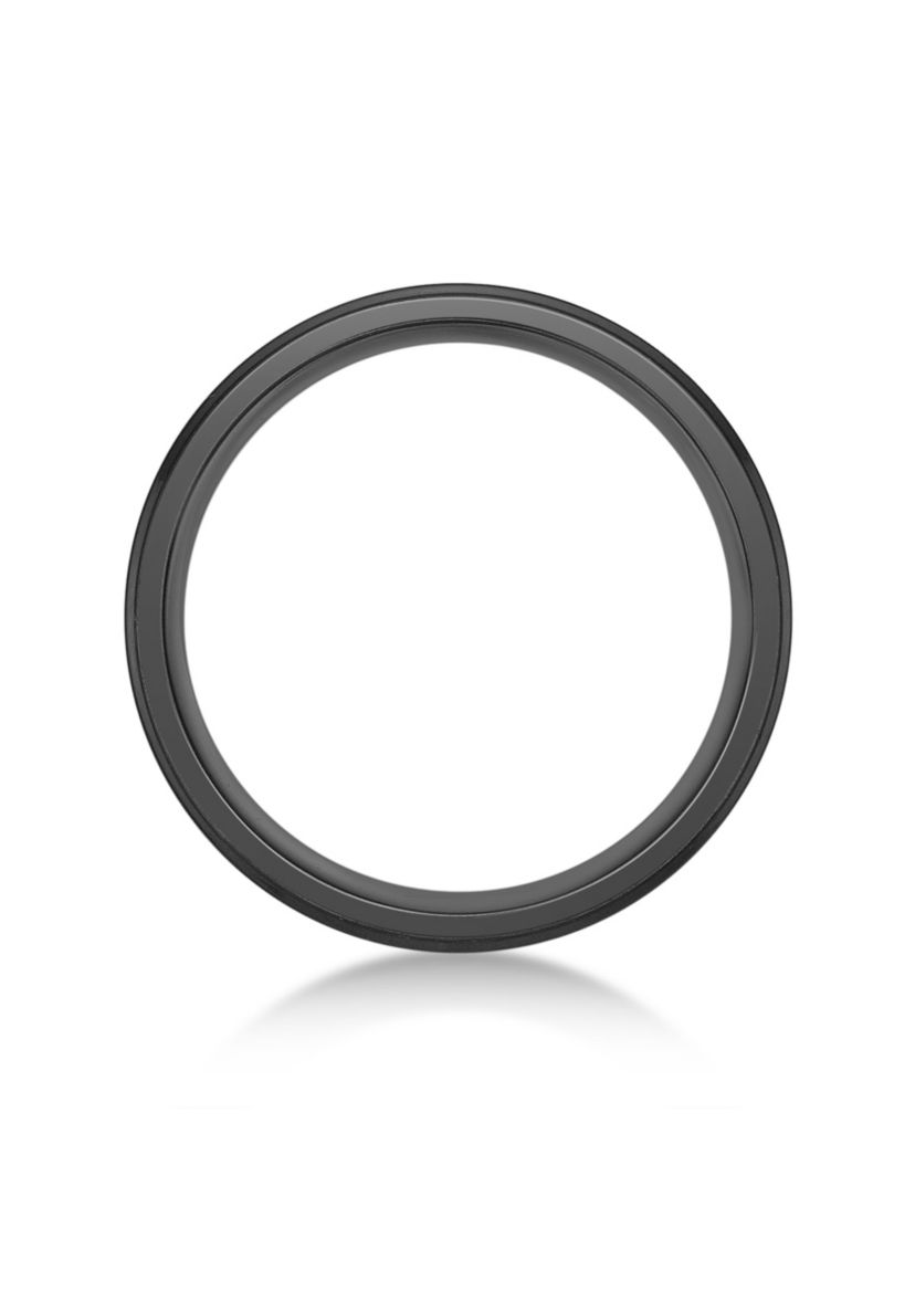 Black Zirconium Flat Edge Ring - 8MM