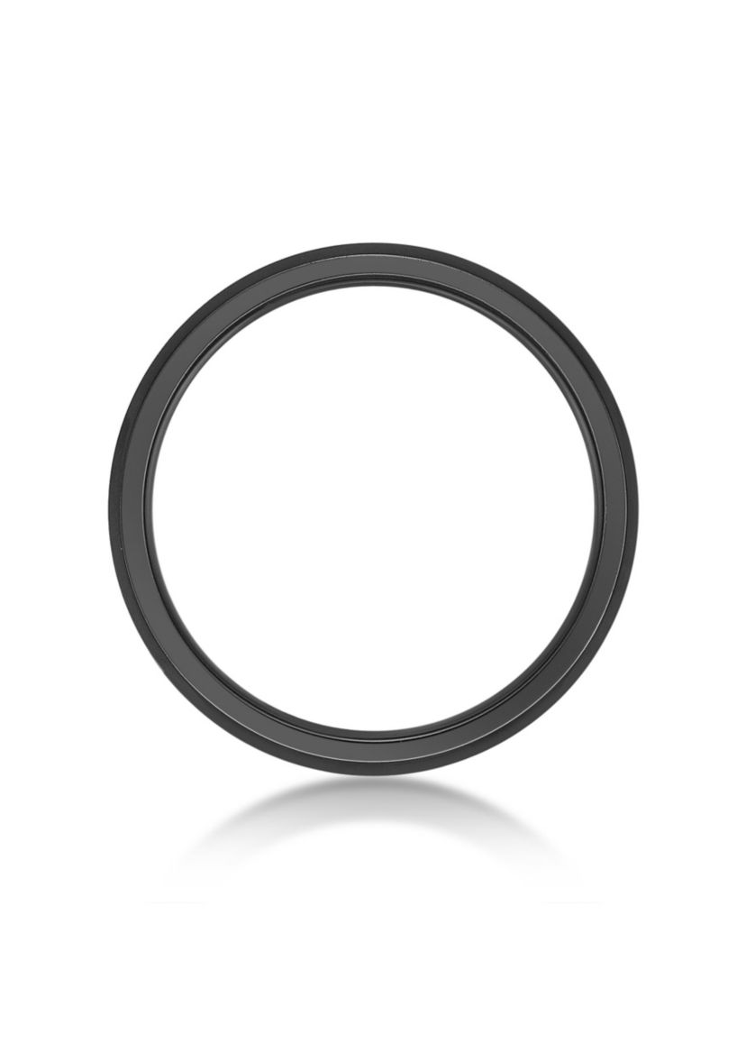 Black Zirconium Beveled Edge Ring - 3MM