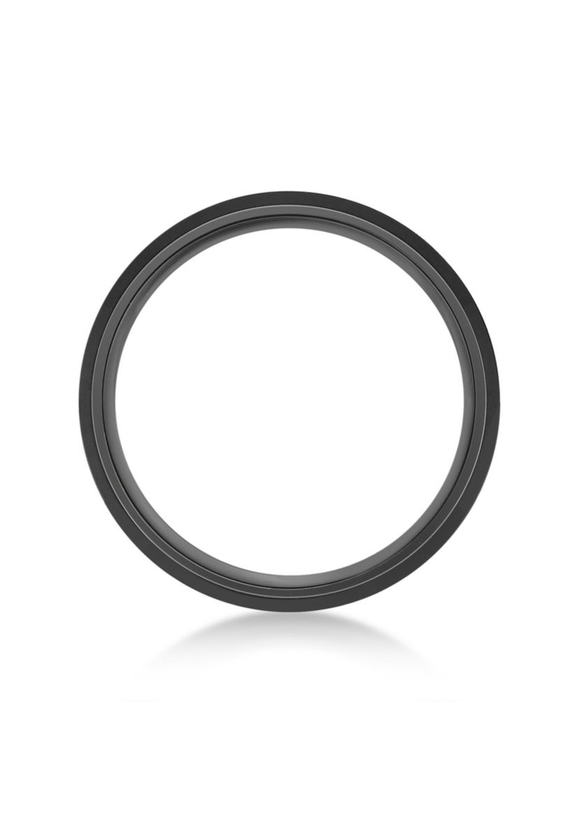Black Zirconium Beveled Edge Ring - 8MM