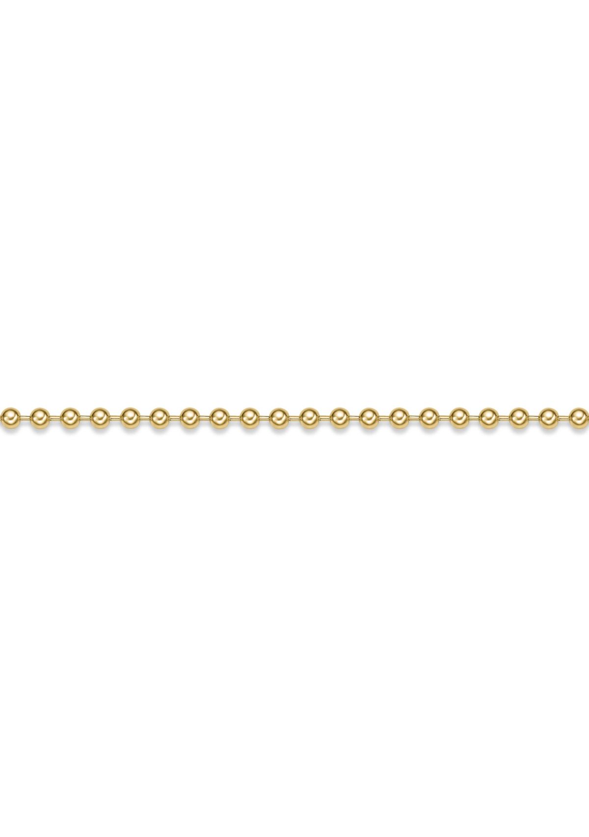 Stainless Steel 6MM Bead Chain Necklace with Goldtone IP